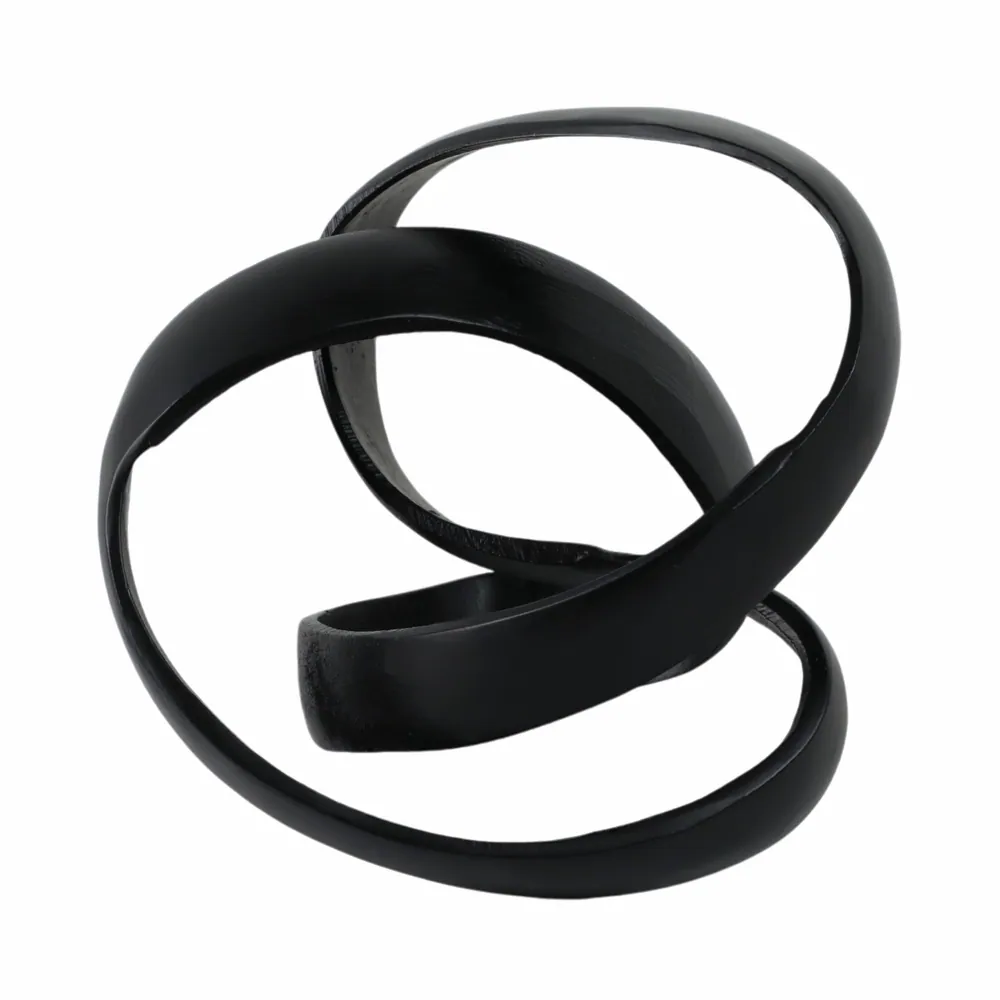 1-Piece Aluminum Cast Metal Decorative Sculpture Intertwined Design