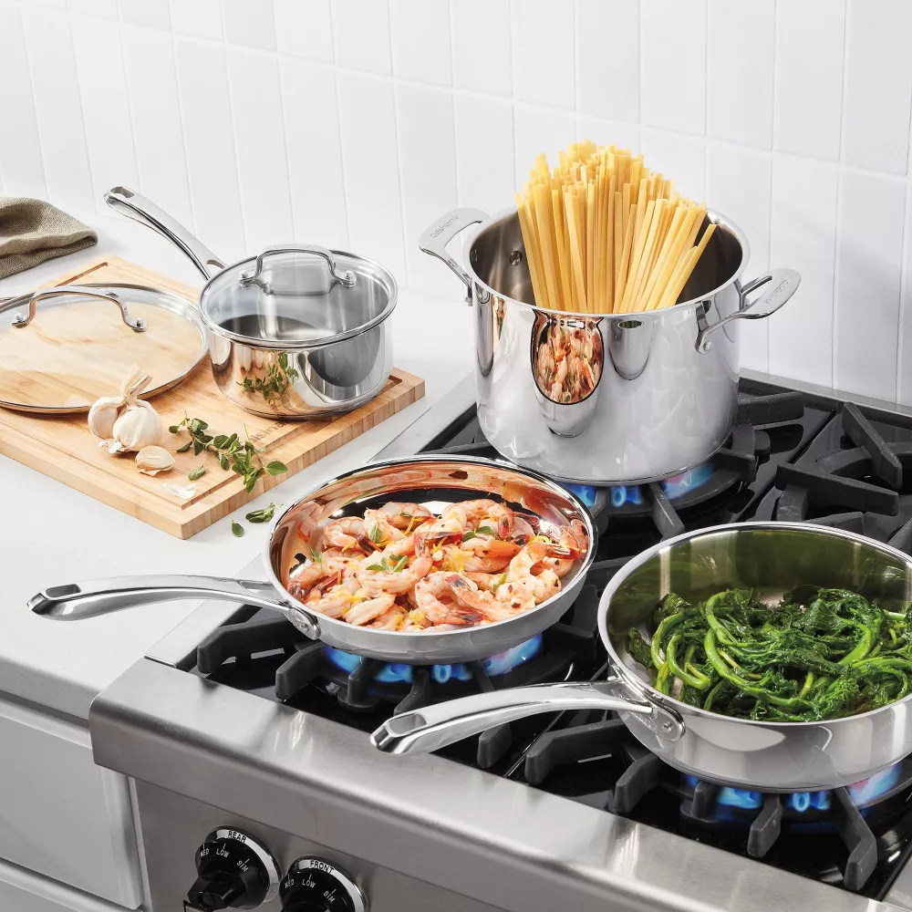 10pc Classic Stainless Steel Cookware Set - Image 4