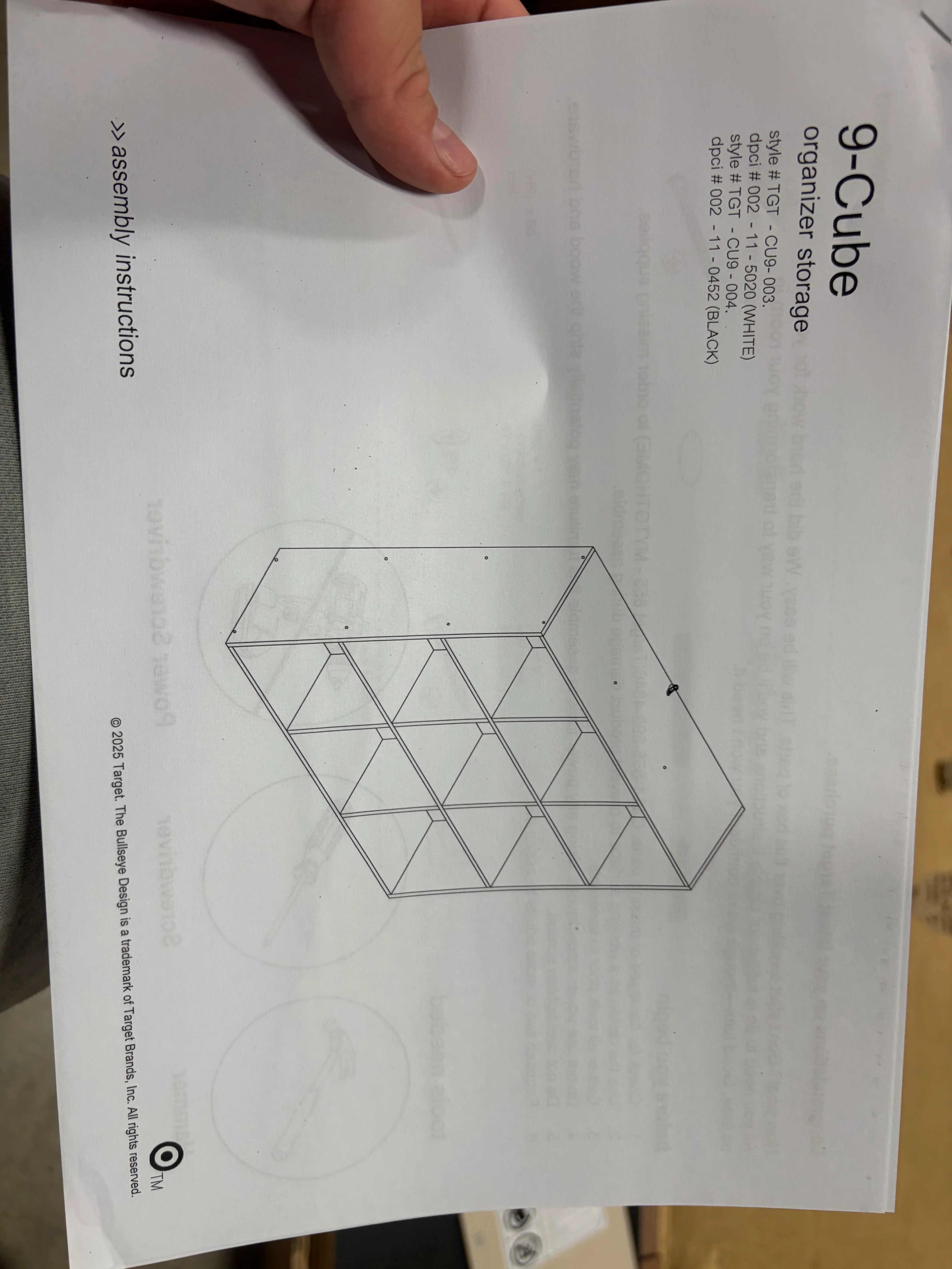 9 Cube Organizer Black - Image 7