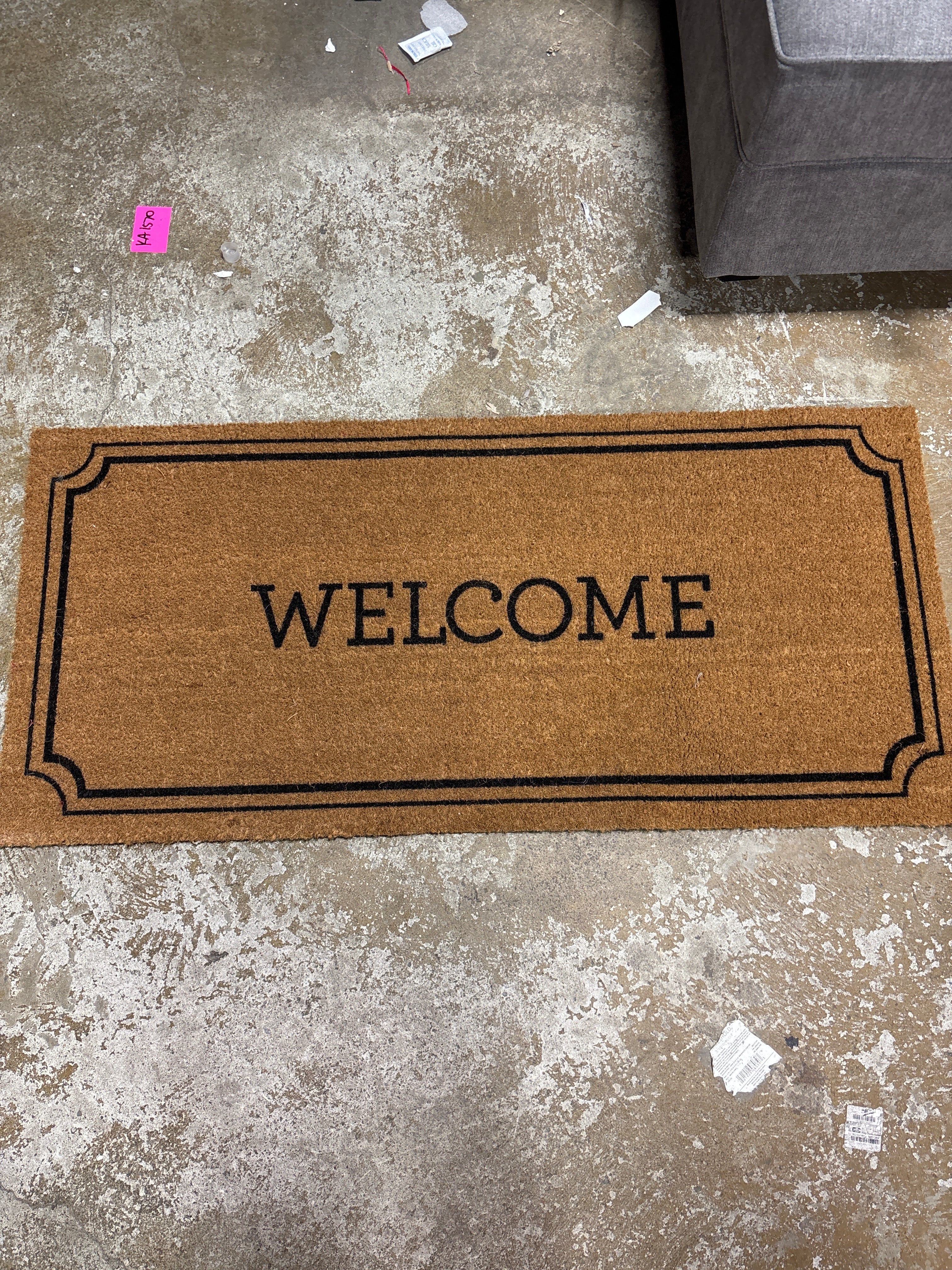 1'10"x3'11" Welcome Estate Coir Doormat SHOWROOM ITEM - Image 3