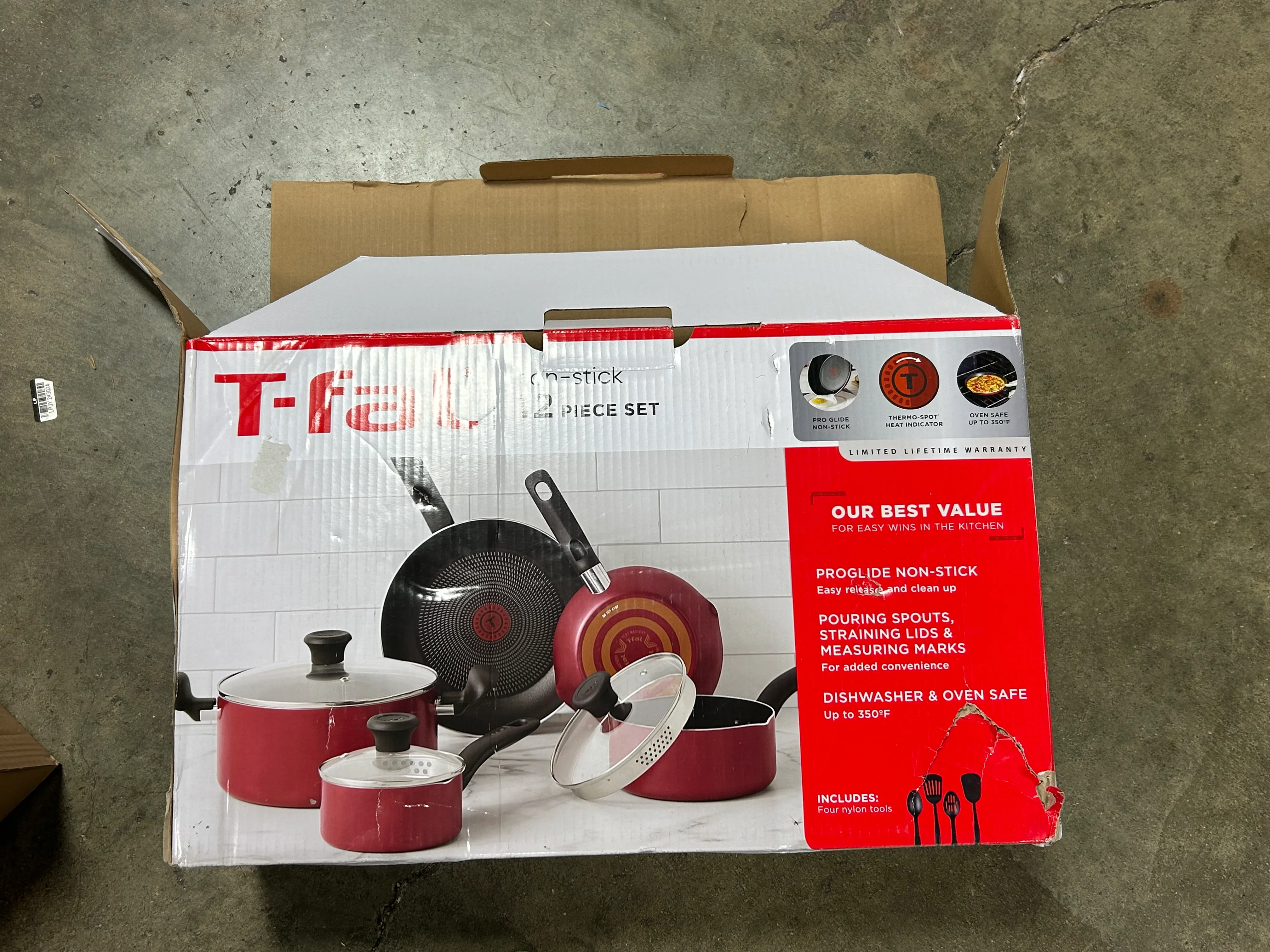 12pc Simply Cook Nonstick Cookware Set Red - Image 7
