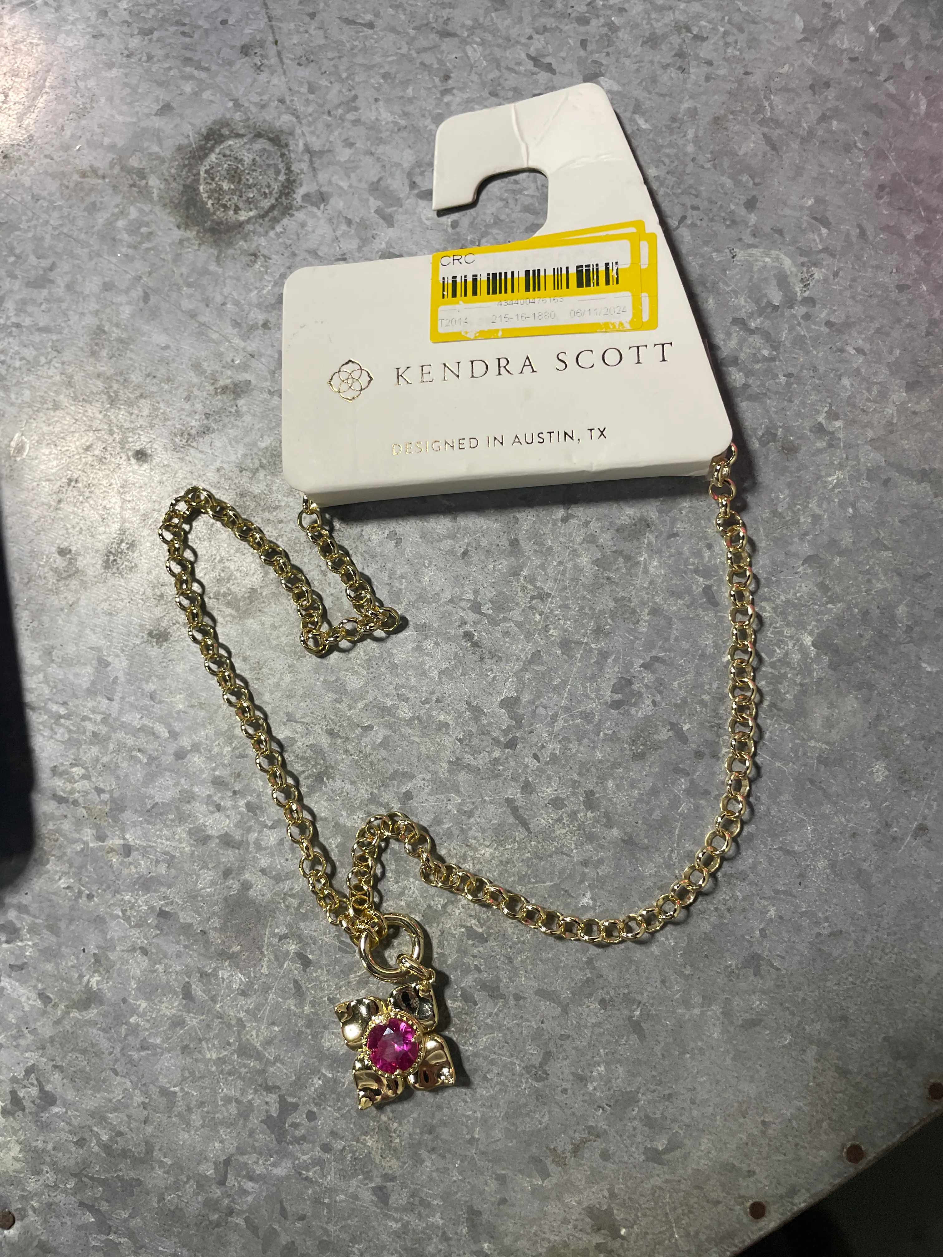 Kendra Scott 14K Gold Over Brass Chain Pendant Necklace - Image 6