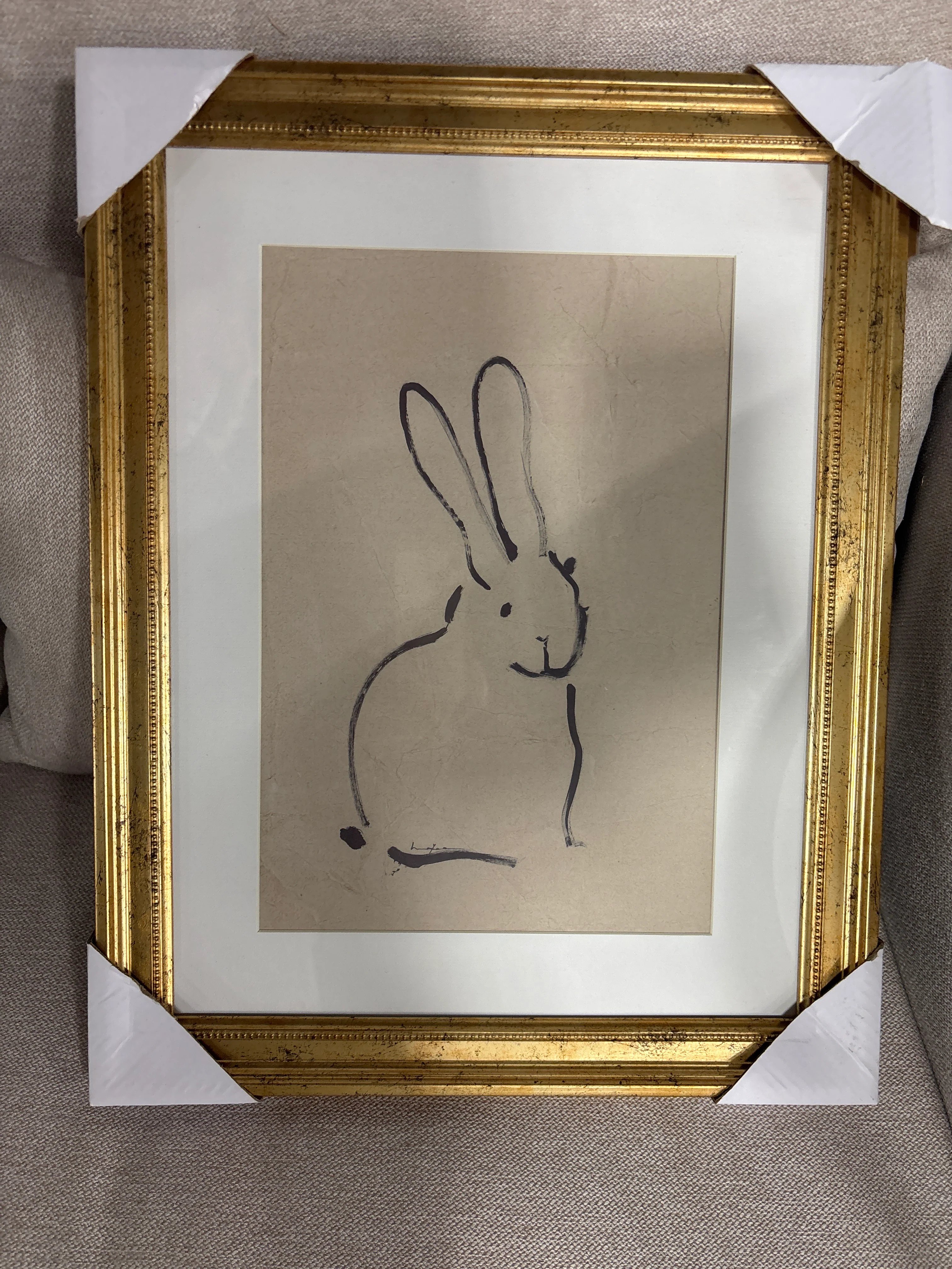 14"x18" Bunnies Framed Art SHOWROOM ITEM - Image 2