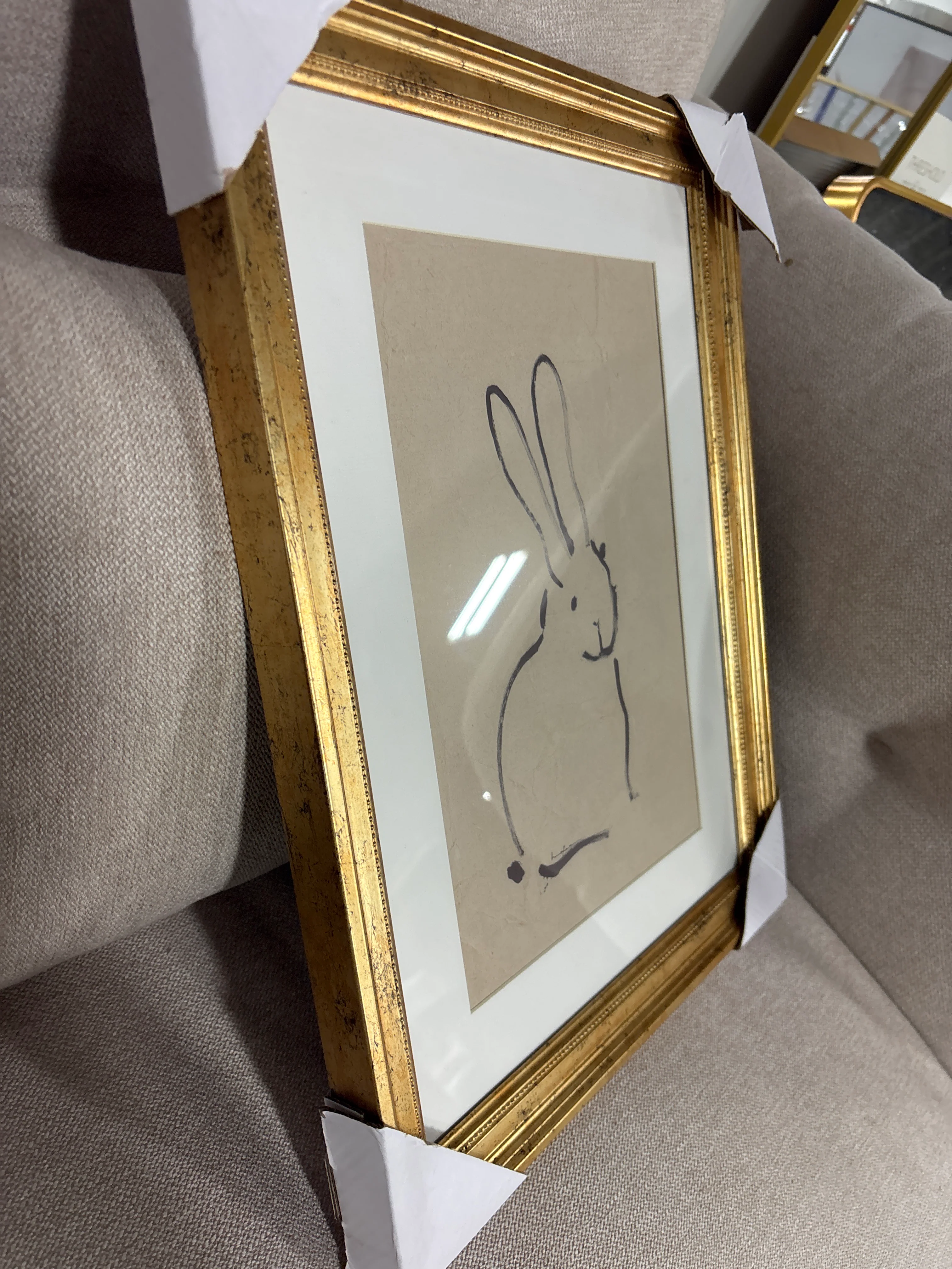 14"x18" Bunnies Framed Art SHOWROOM ITEM - Image 3