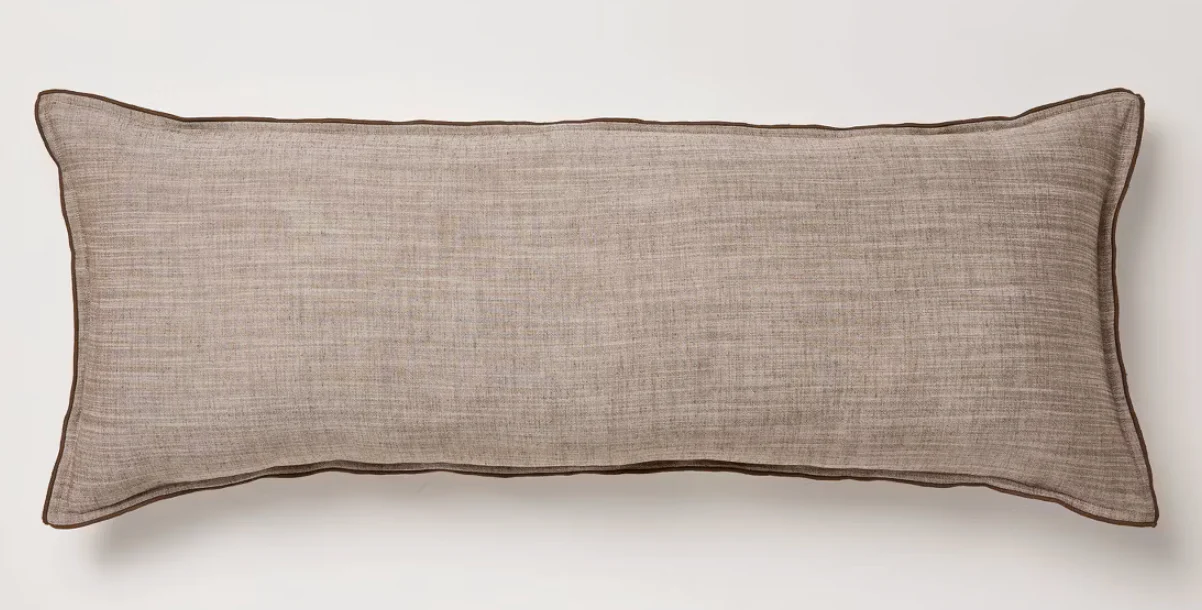 14"x36" Oblong Throw Pillow Brown - Hearth & Hand™ with Magnolia SHOWROOM ITEM