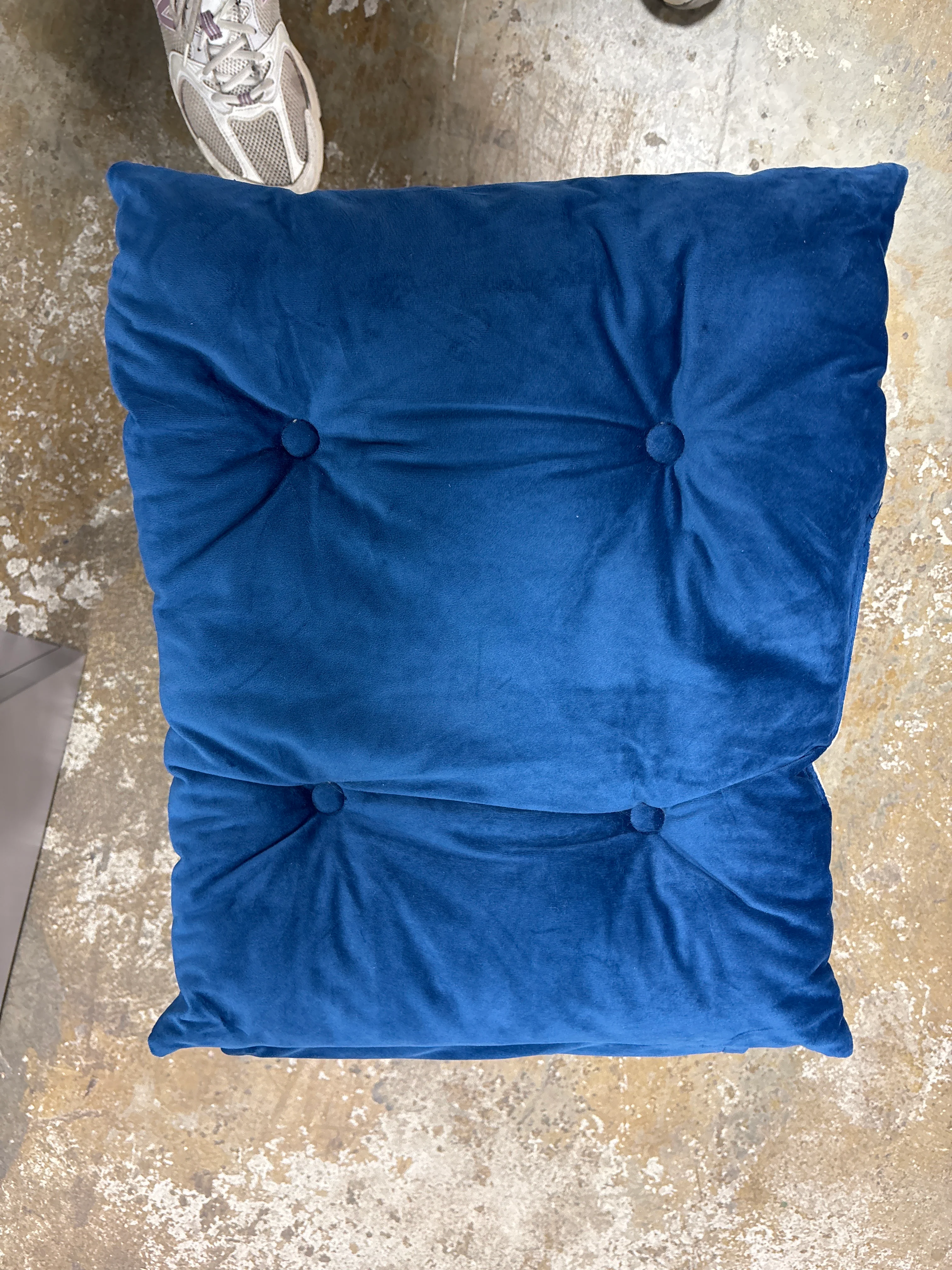15"(H) Folding Footrest Stool - Royal Blue SHOWROOM ITEM - Image 4