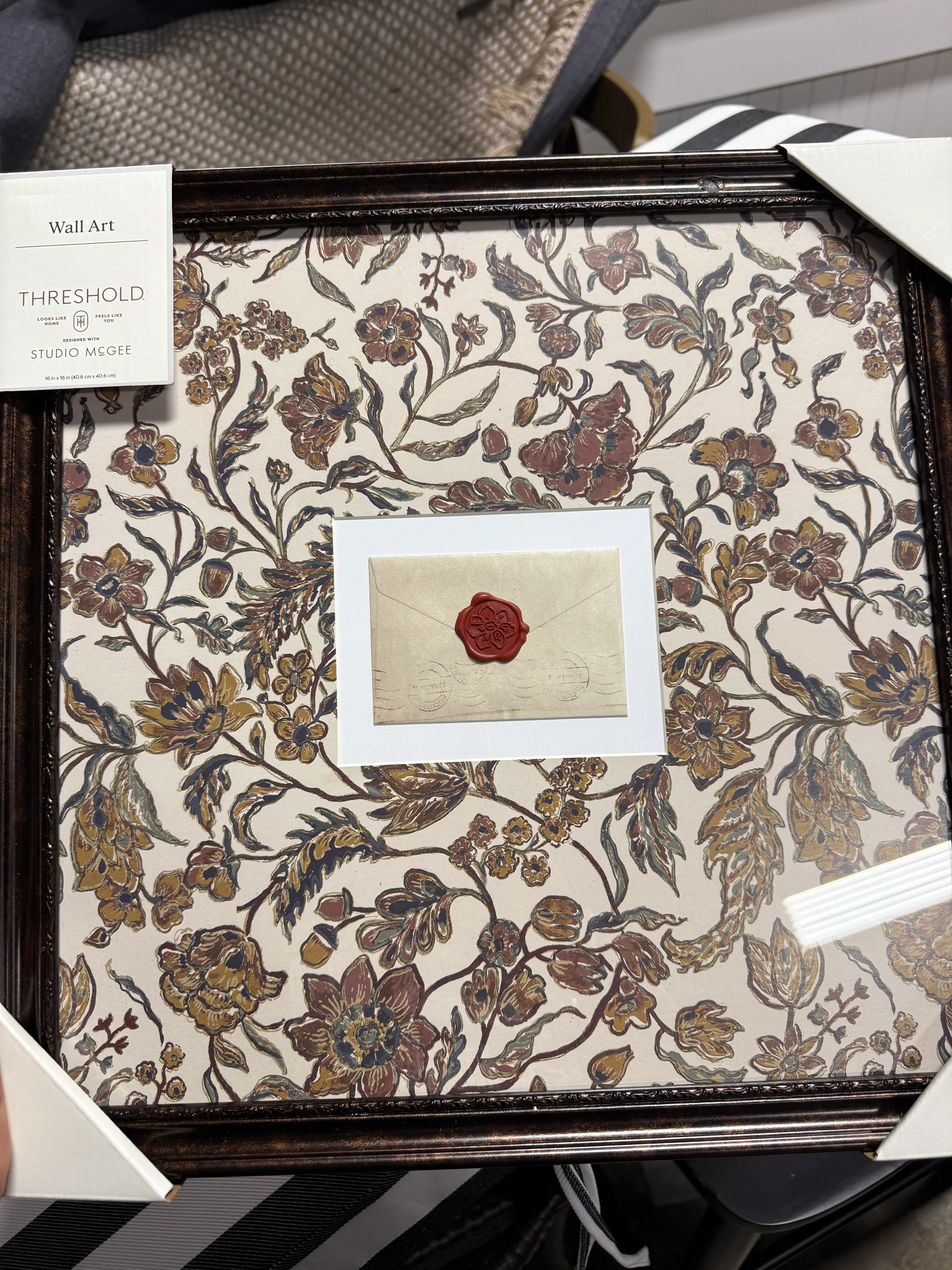 16"x16" Keepsake Envelope Framed Wall Art - Threshold™ designed with Studio McGee SHOWROOM ITEM - Image 2