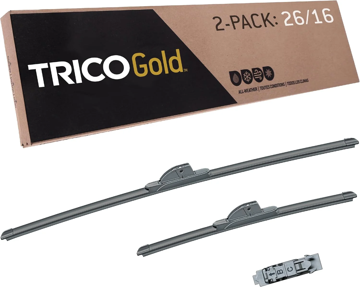 Pack of 2 Automotive Replacement Windshield Wiper Blades for My Car Super Premium All Weather Beam Blade for Select Vehicle Models