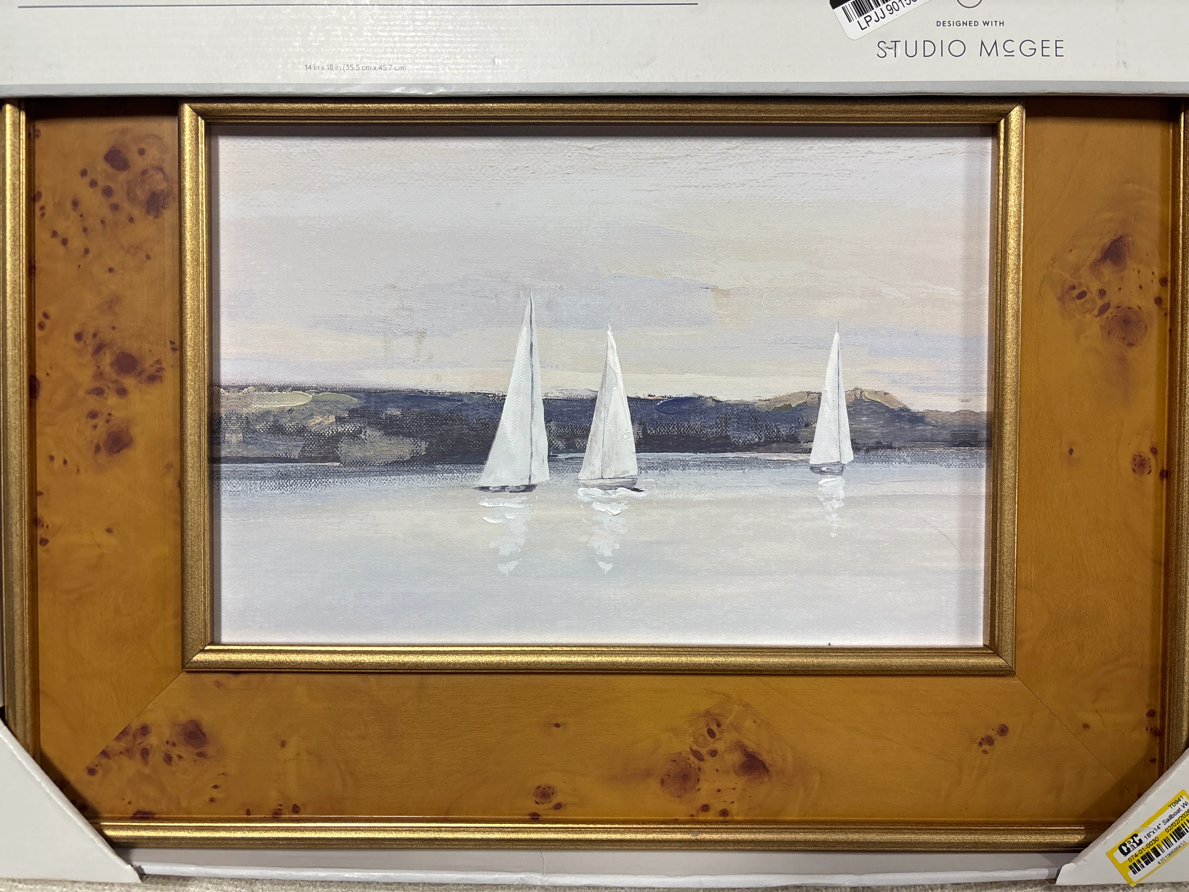 18"x14" Sailboat Wall Art SHOWROOM ITEM - Image 3