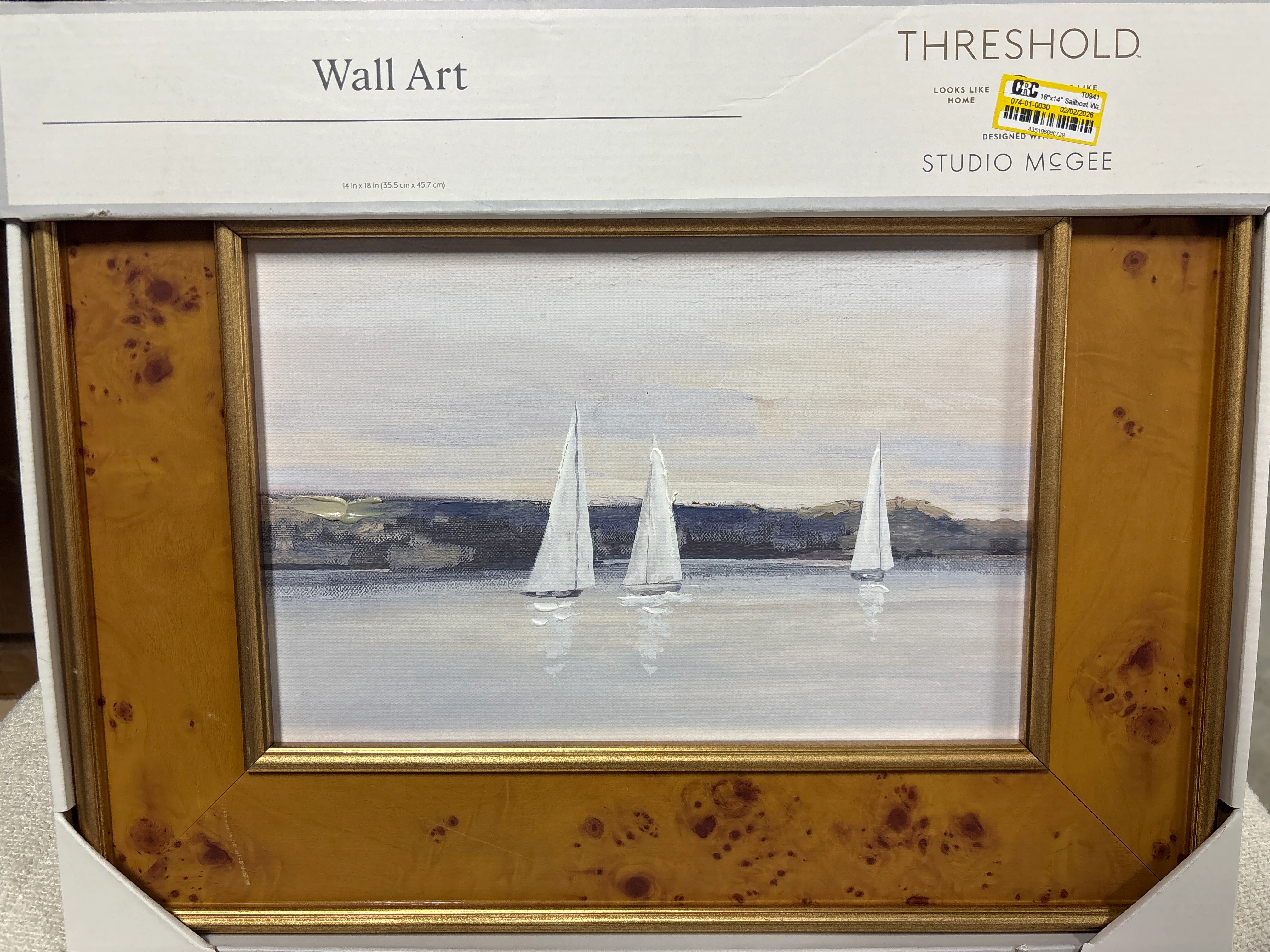 18"x14" Sailboat Wall Art SHOWROOM ITEM - Image 4