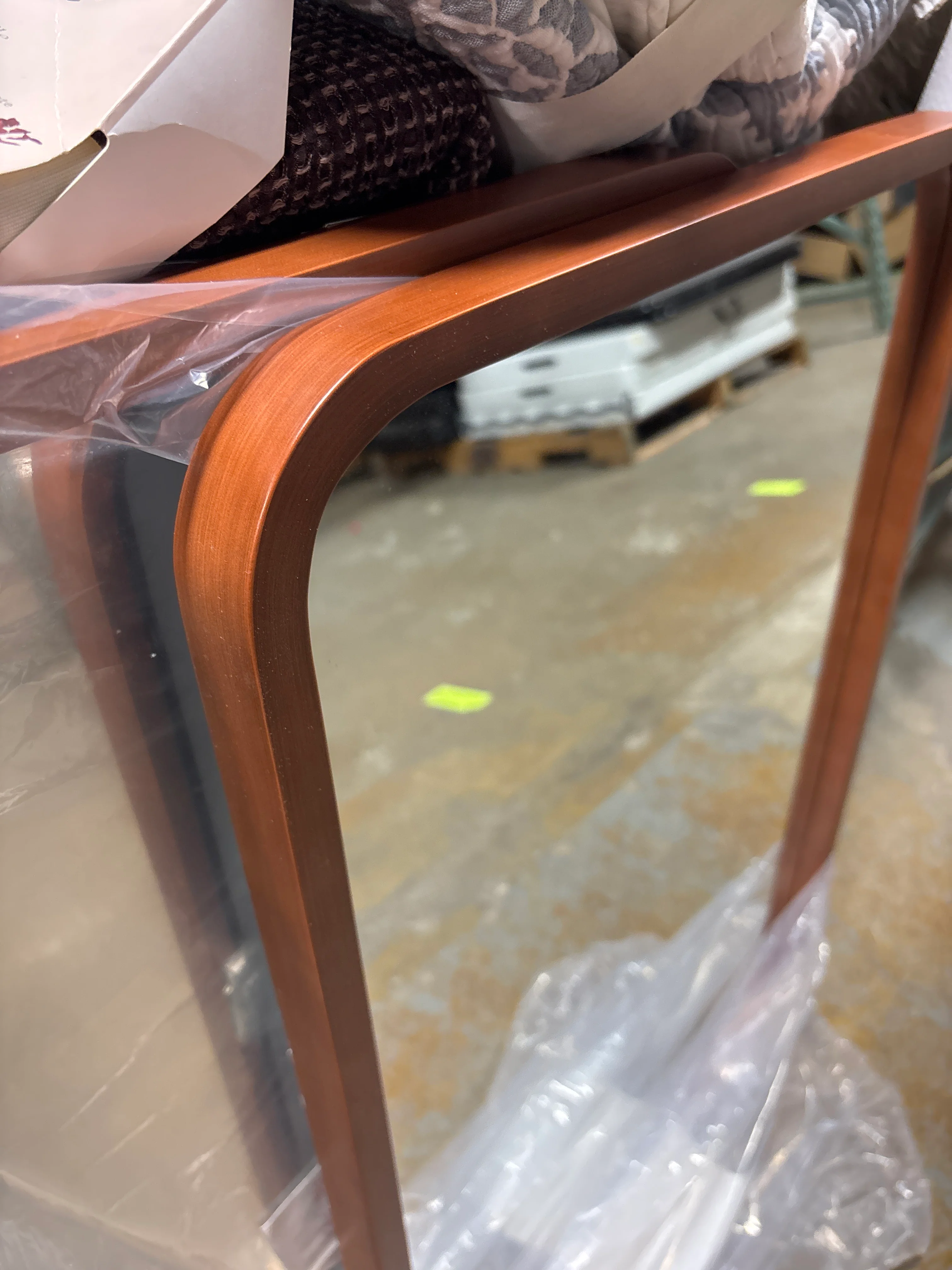 18"x24" Rectangle Corner Mirror Walnut Brown SHOWROOM ITEM - Image 3
