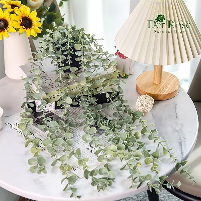 1Pcs Fake Plants Hanging Artificial Potted Faux Eucalyptus Plants - Image 5