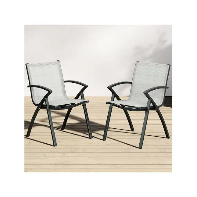 2 Pack Aluminum Outdoor Dining Chairs
