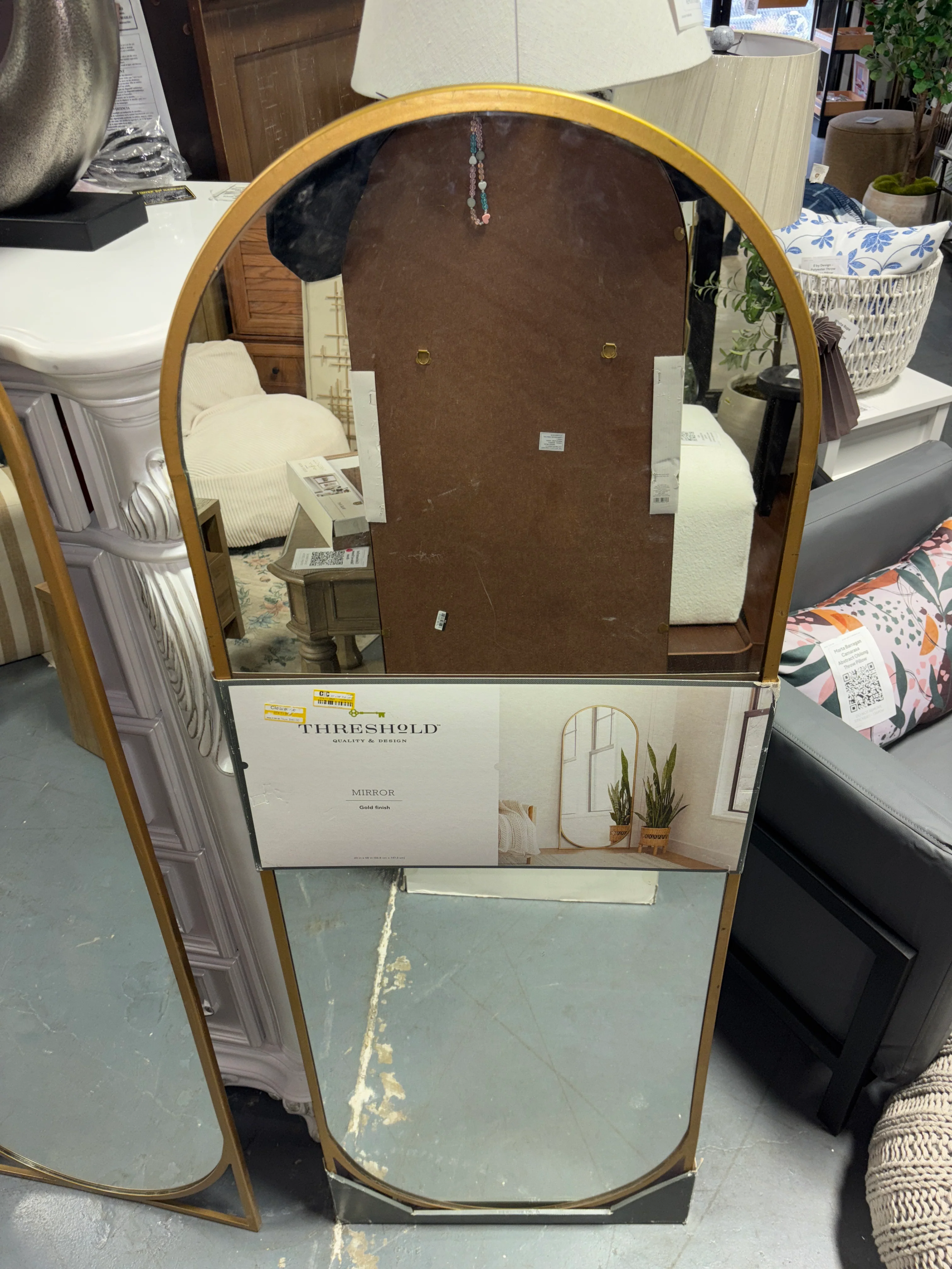 20" x 58" Full Length Floor Mirror Gold SHOWROOM ITEM - Image 7