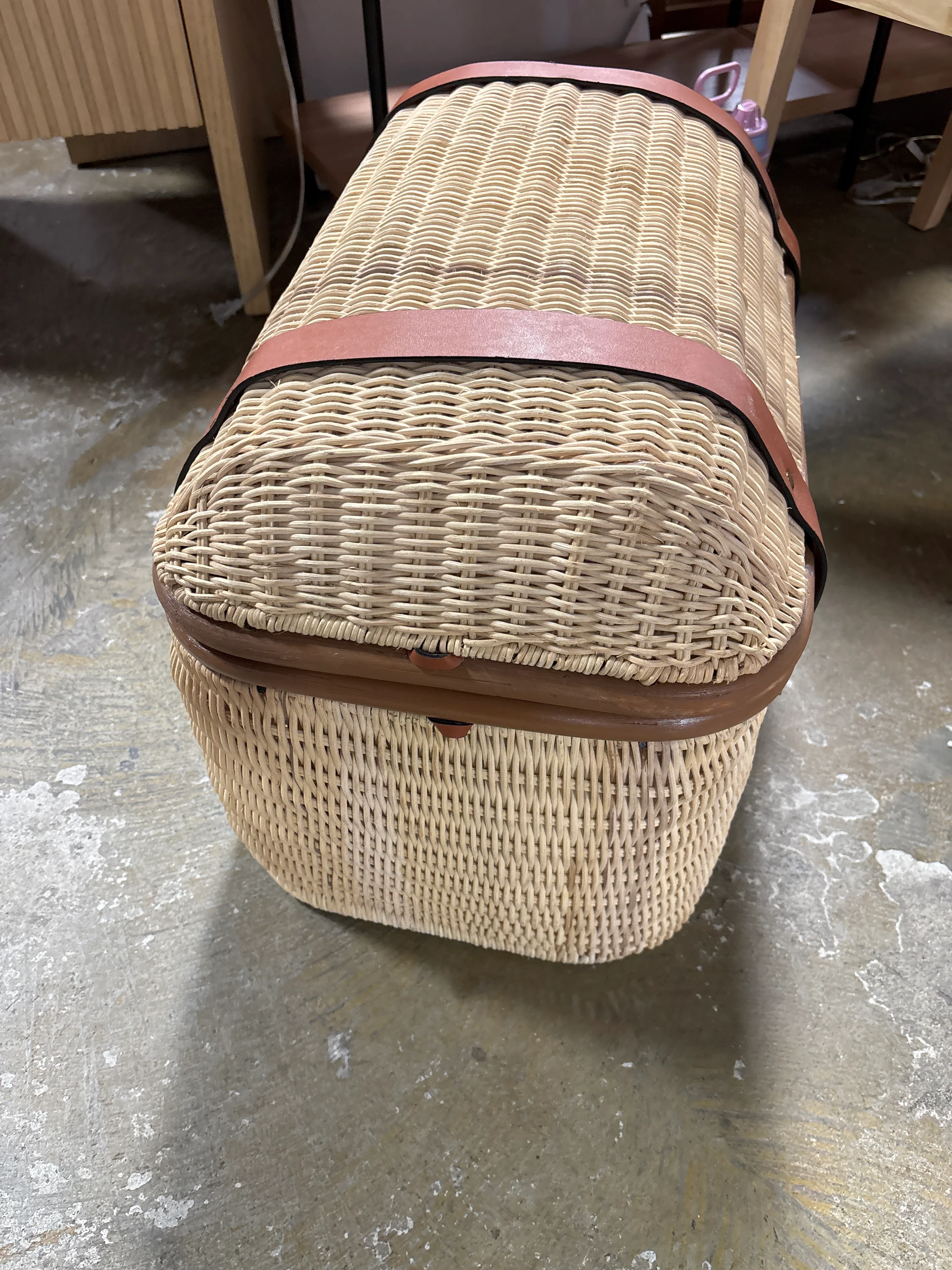 21" Woven Rattan Storage Trunk - Brown SHOWROOM ITEM - Image 4