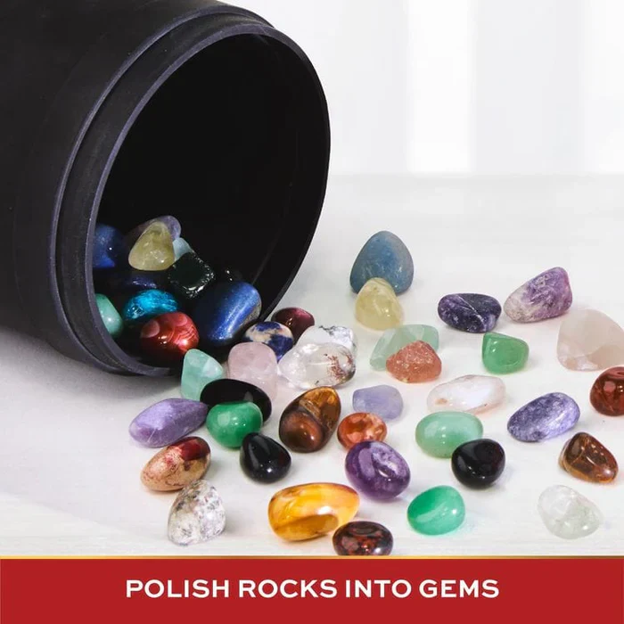 22 Piece Professional Rock Tumbler with Clay & Gemstones - Image 4