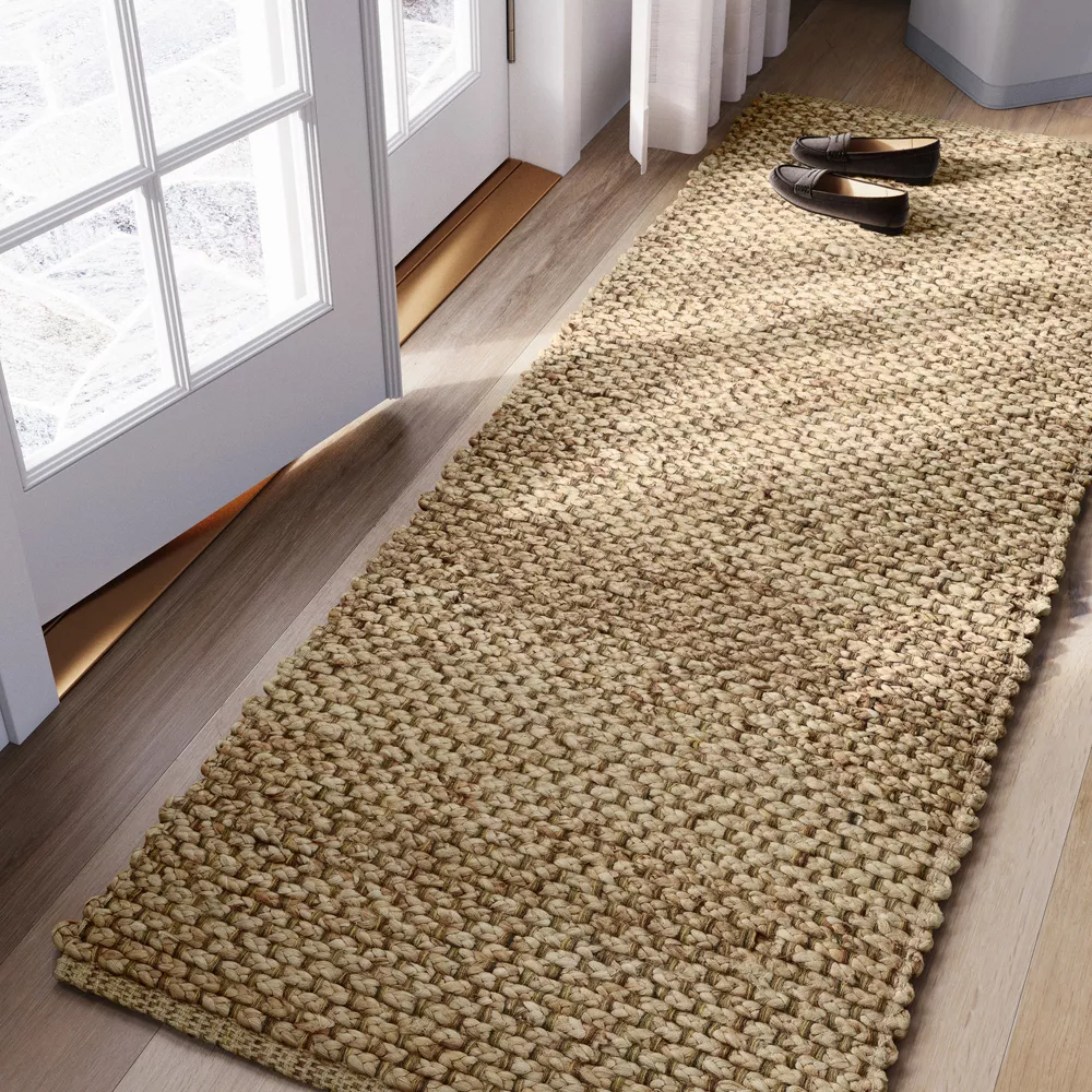 Annandale Solid Runner Rug Handwoven Jute 2'4"x7' - Image 2