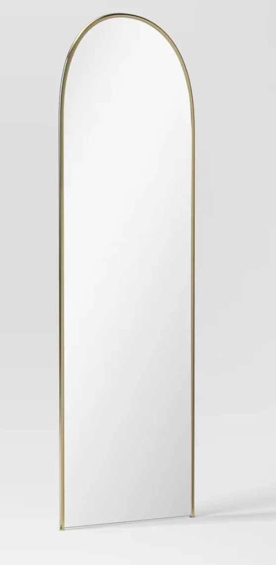 25"x65" Metal Tube Floor Mirror Gold - Threshold™ SHOWROOM ITEM