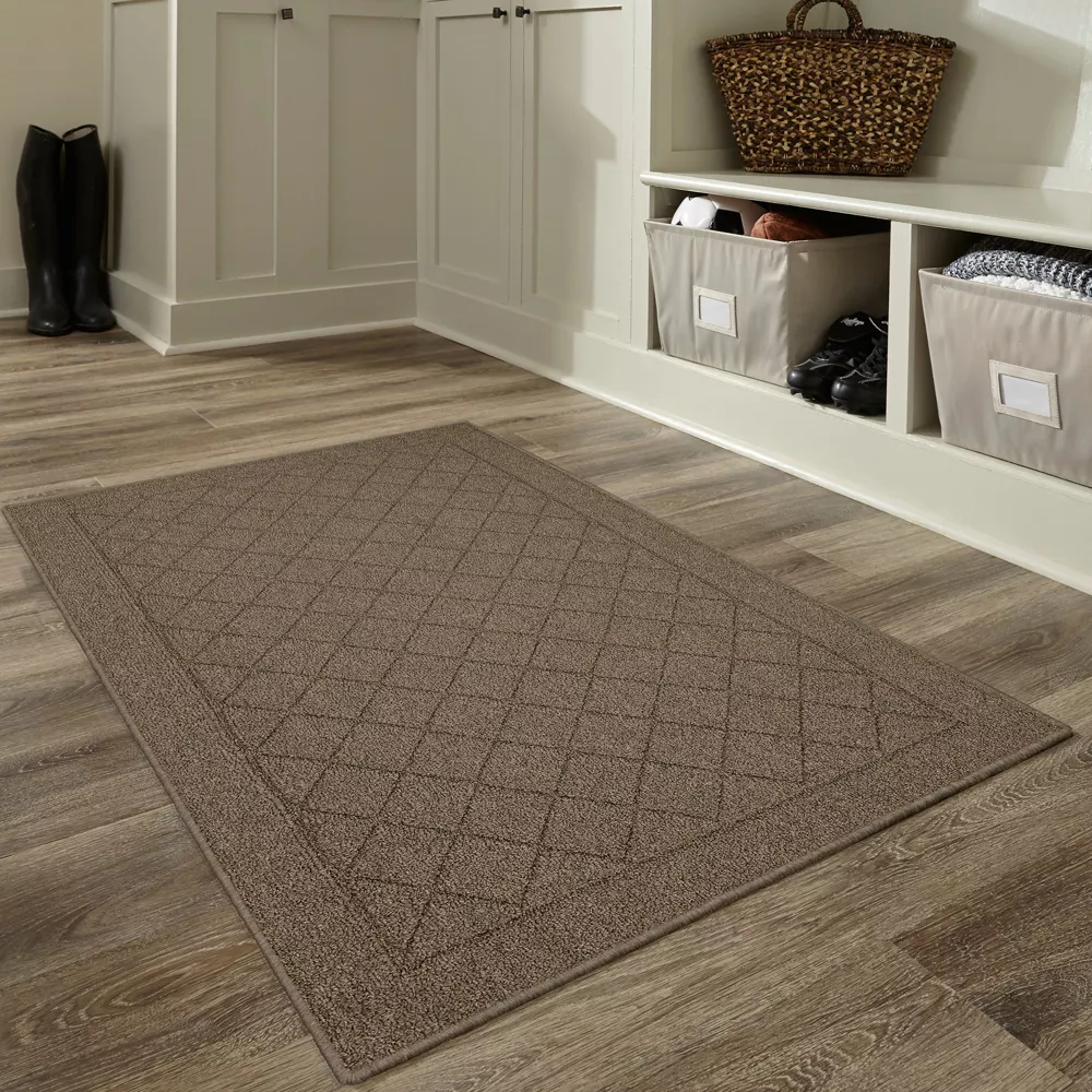 Washable Diamond Clarkson Tufted And Hooked Accent Rug Tan 2'6"x3'10" - Image 4