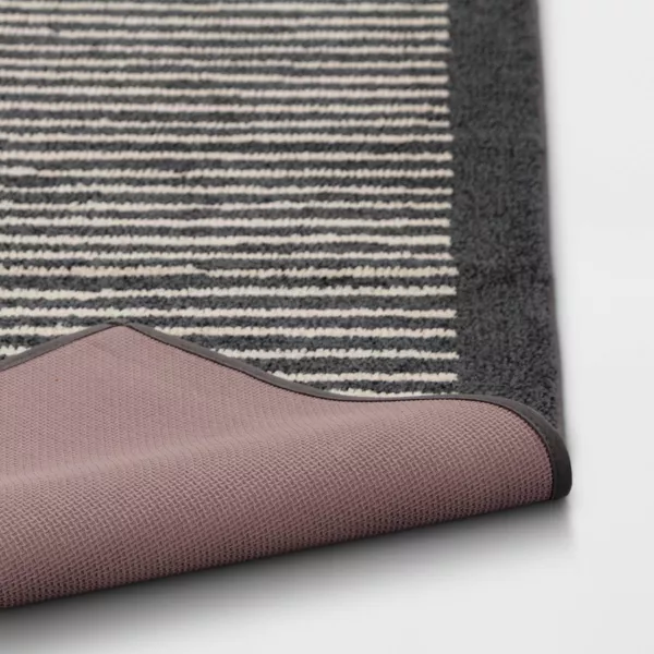 2'6"x4' Washable Knitted Stripe Accent Rug - Image 2