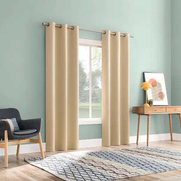 2pc Tedrow 100% Blackout Grommet Curtain Panel Pair - Image 2