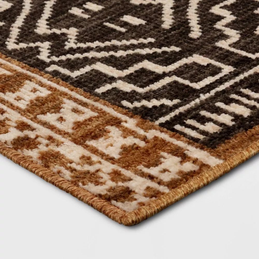 Global Accent Rug Black/Tan 2'x3' - Image 3