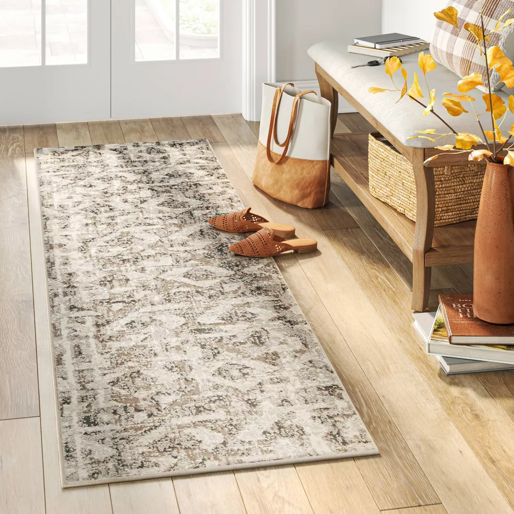 Eliot Geo Runner Rug Tan/Beige/Gray 2'x7' - Image 4