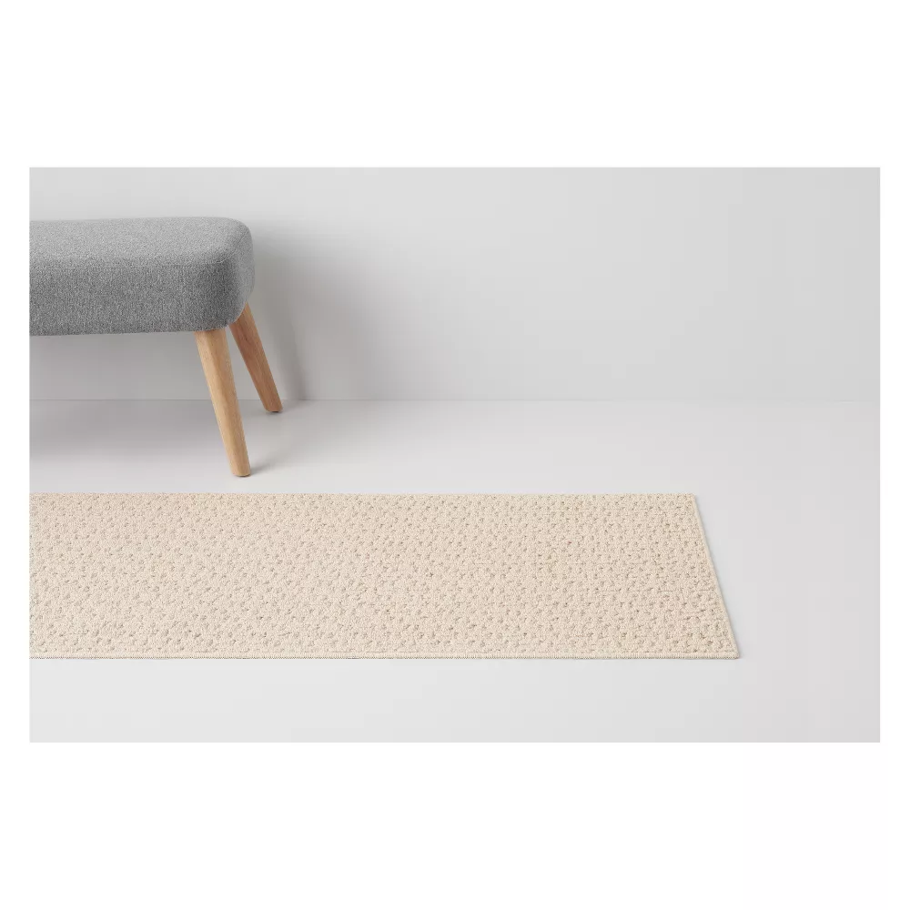 2'x7' Washable Solid Machine Tufted Runner Rug Tan - Image 2