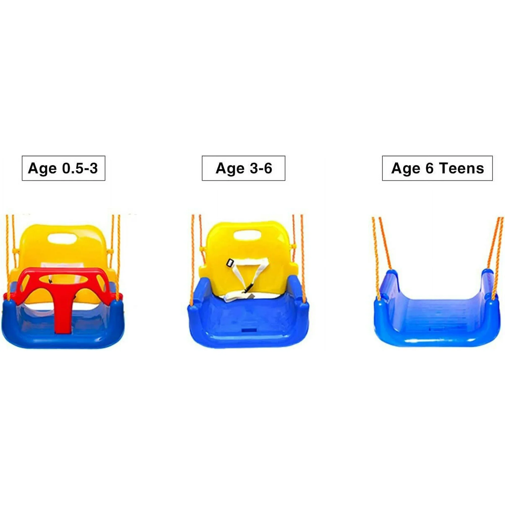 3-in-1 Baby Swing Sets with Hanging Strap and Hooks, - Image 4