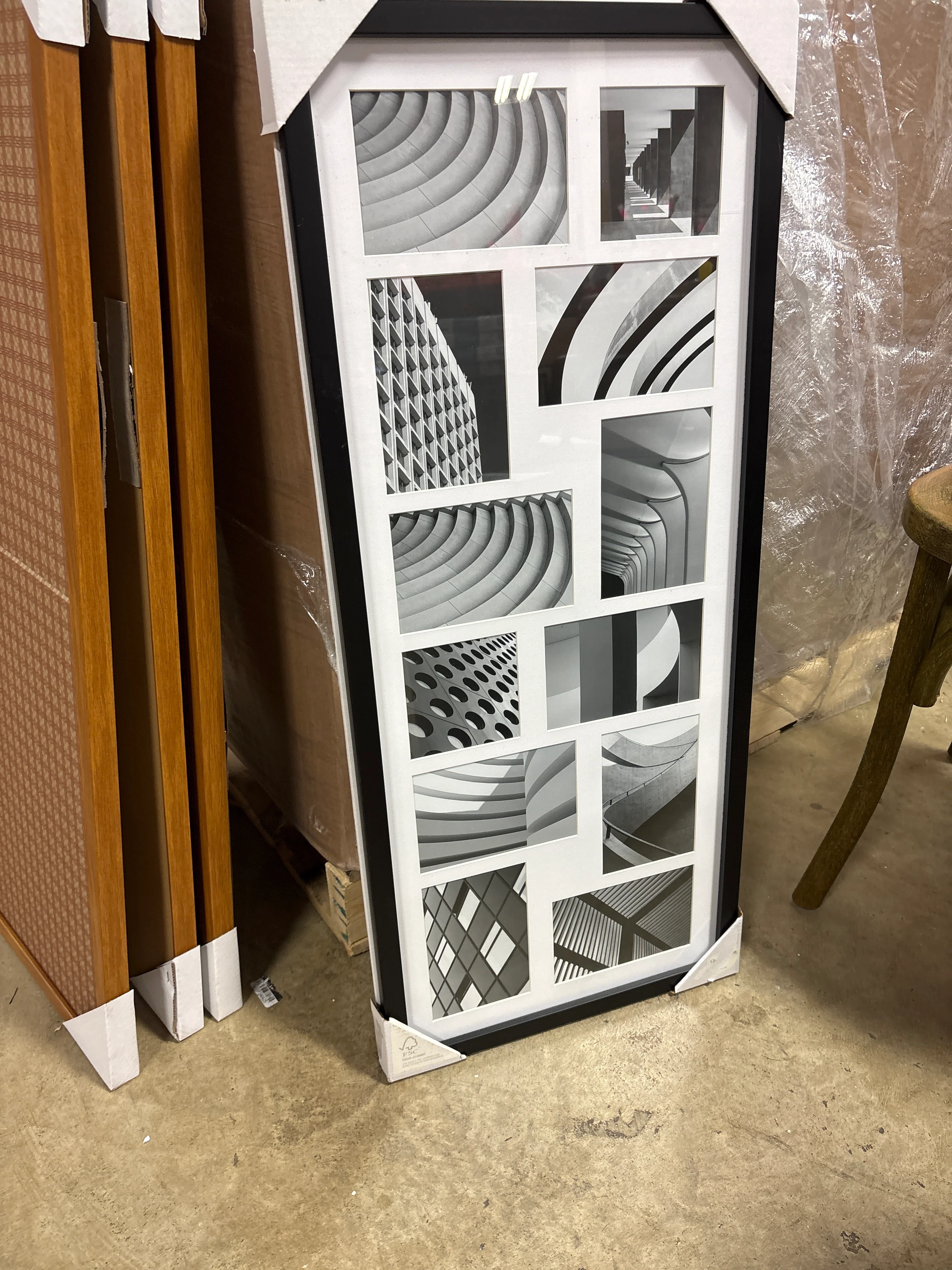 33"x14" Thin Collage Holds 12 Photo Frame Black - Threshold™: Modern Style, MDF Material, Wall Mountable SHOWROOM ITEM - Image 2