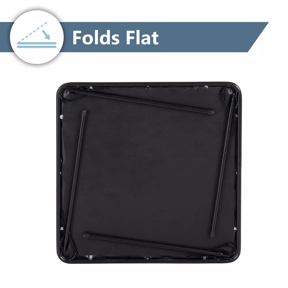 Folding Card Table Black - Image 3