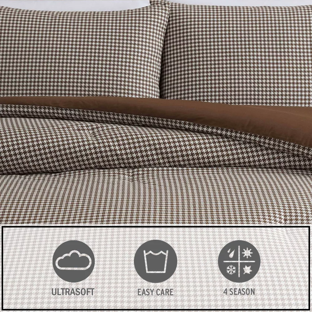 3pc Harrison Comforter Bedding Set Brown King - Image 2