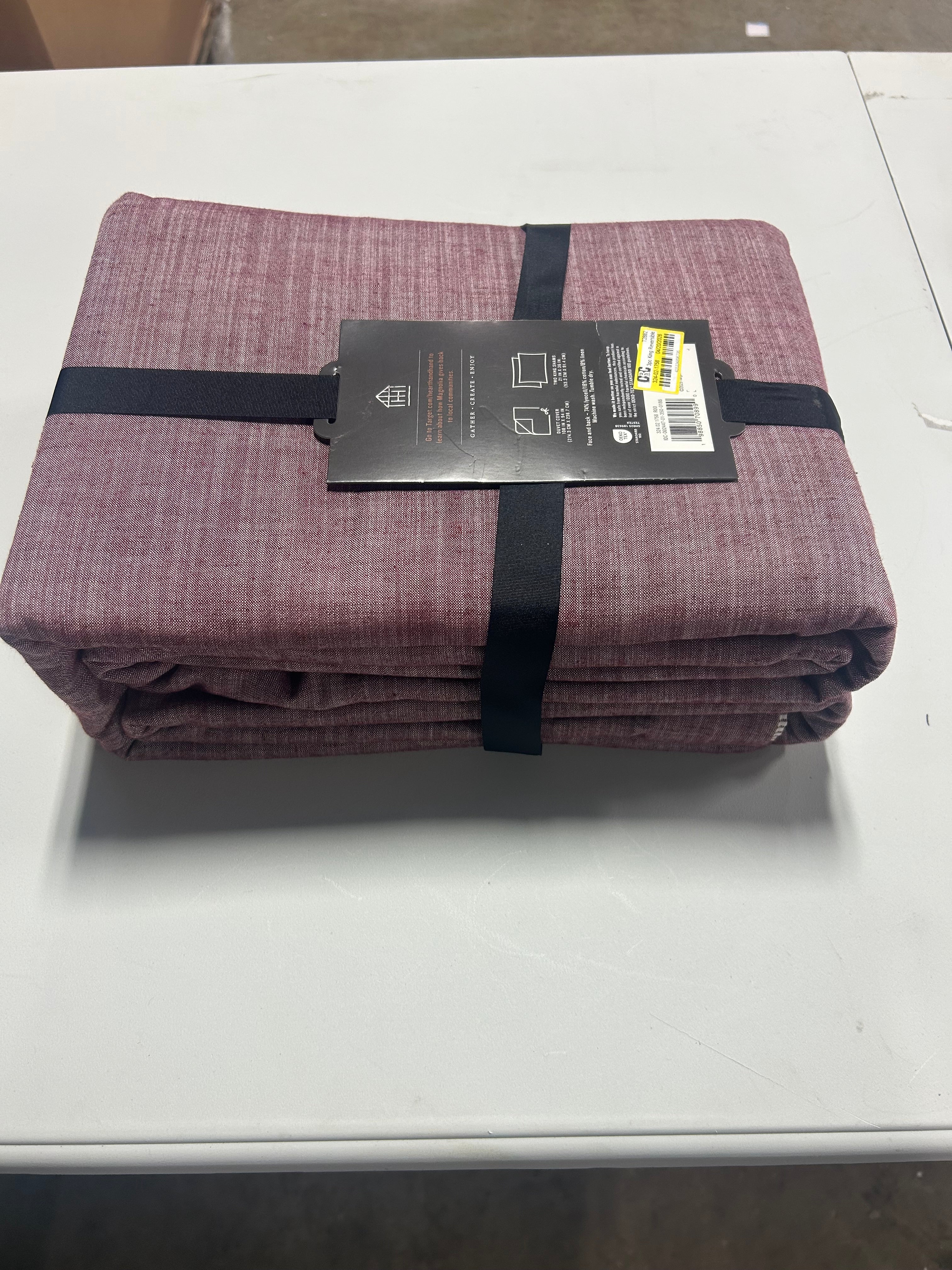 3pc Reversible Duvet Cover Set Burgundy King - Image 6