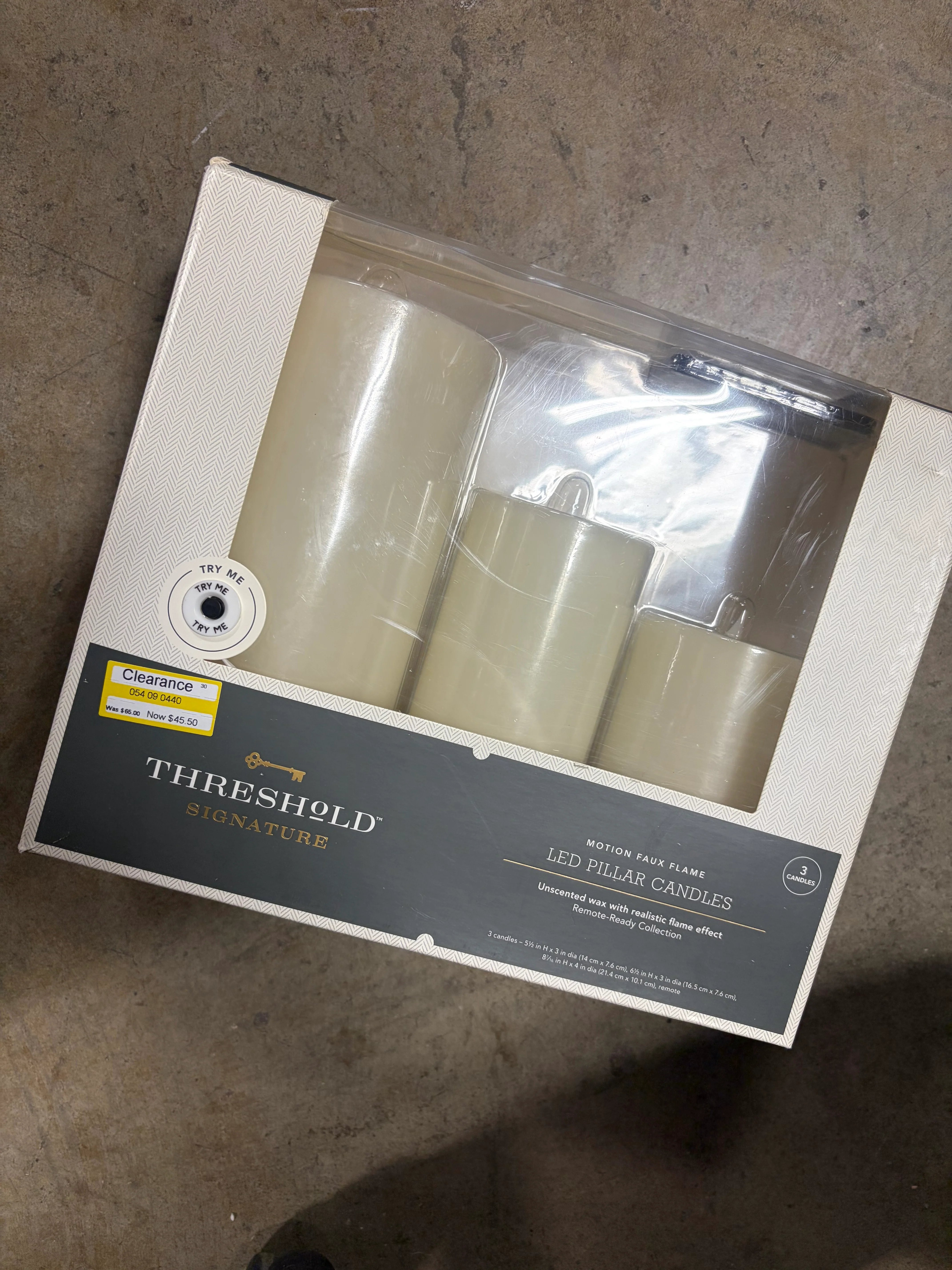 3pk LED Candles Cream - Image 4