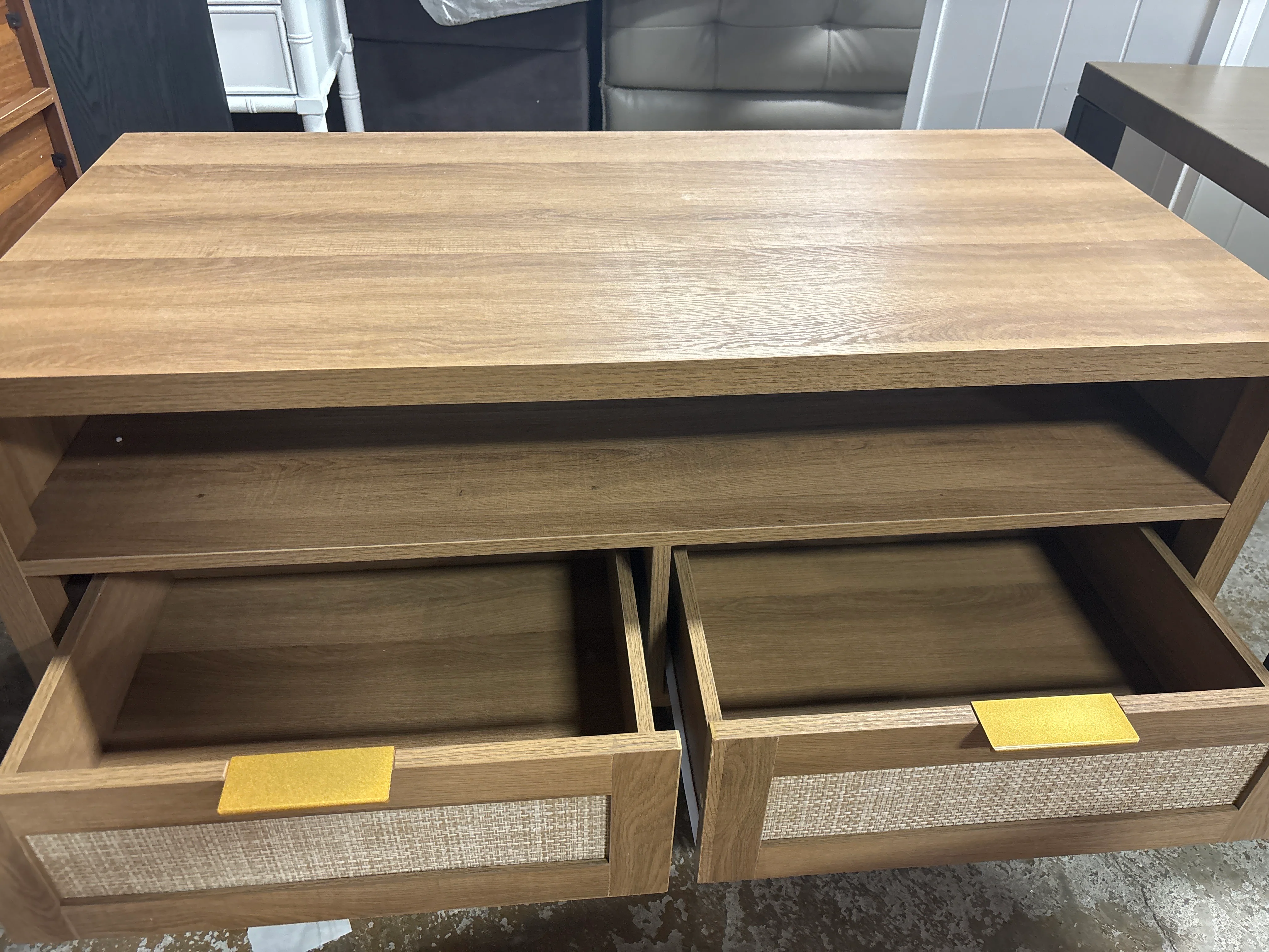 40" Modern Farmhouse Coffee Table with 2-Drawers SHOWROOM ITEM - Image 4