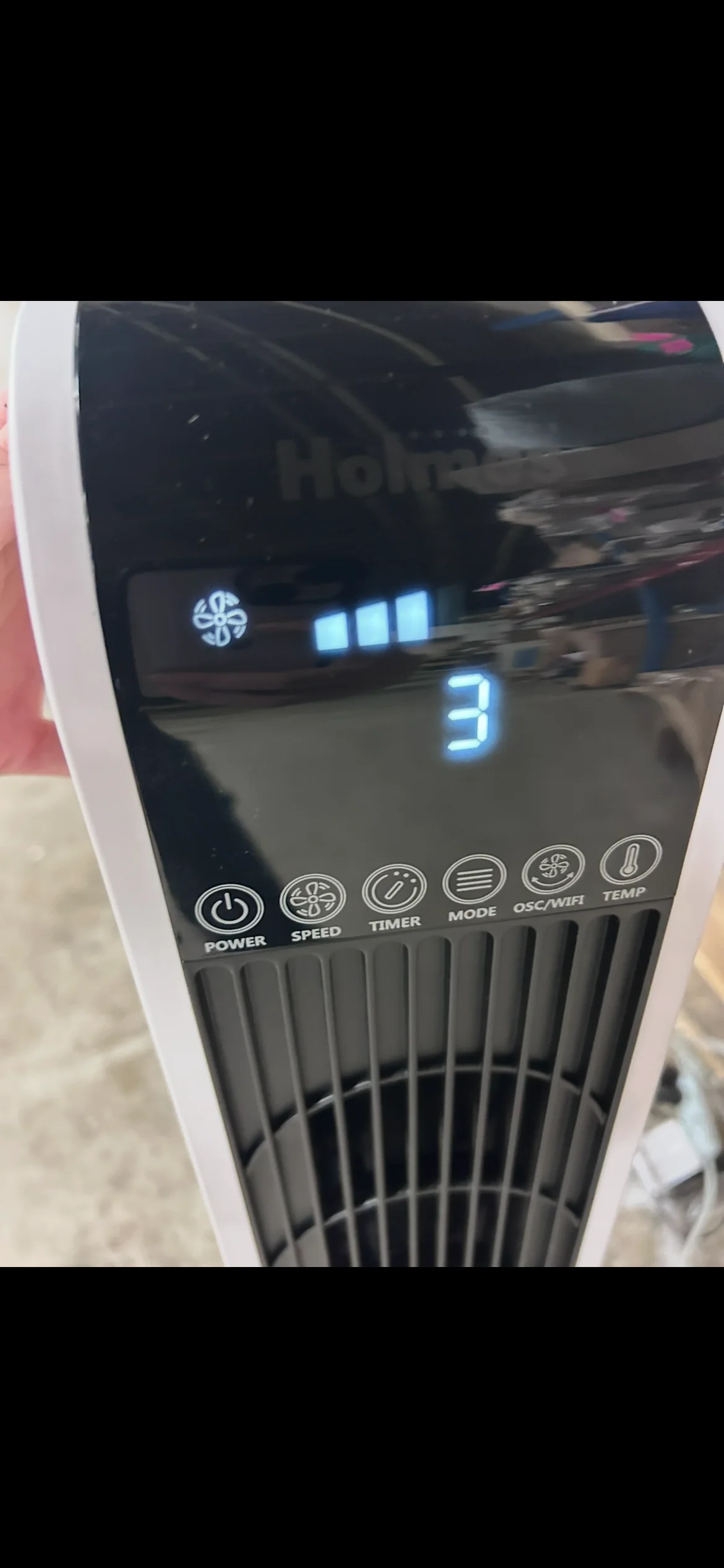 Wi-Fi Tower Oscillating Fan with Clean Breeze - Image 7