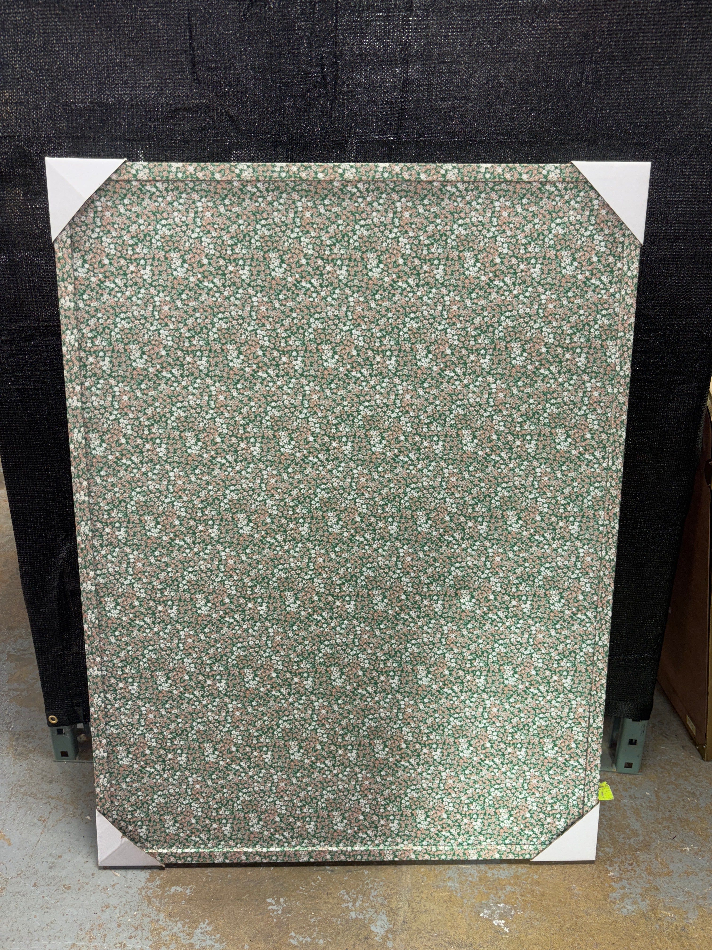 40"x30" Green Flower Fabric Pinboard SHOWROOM ITEM