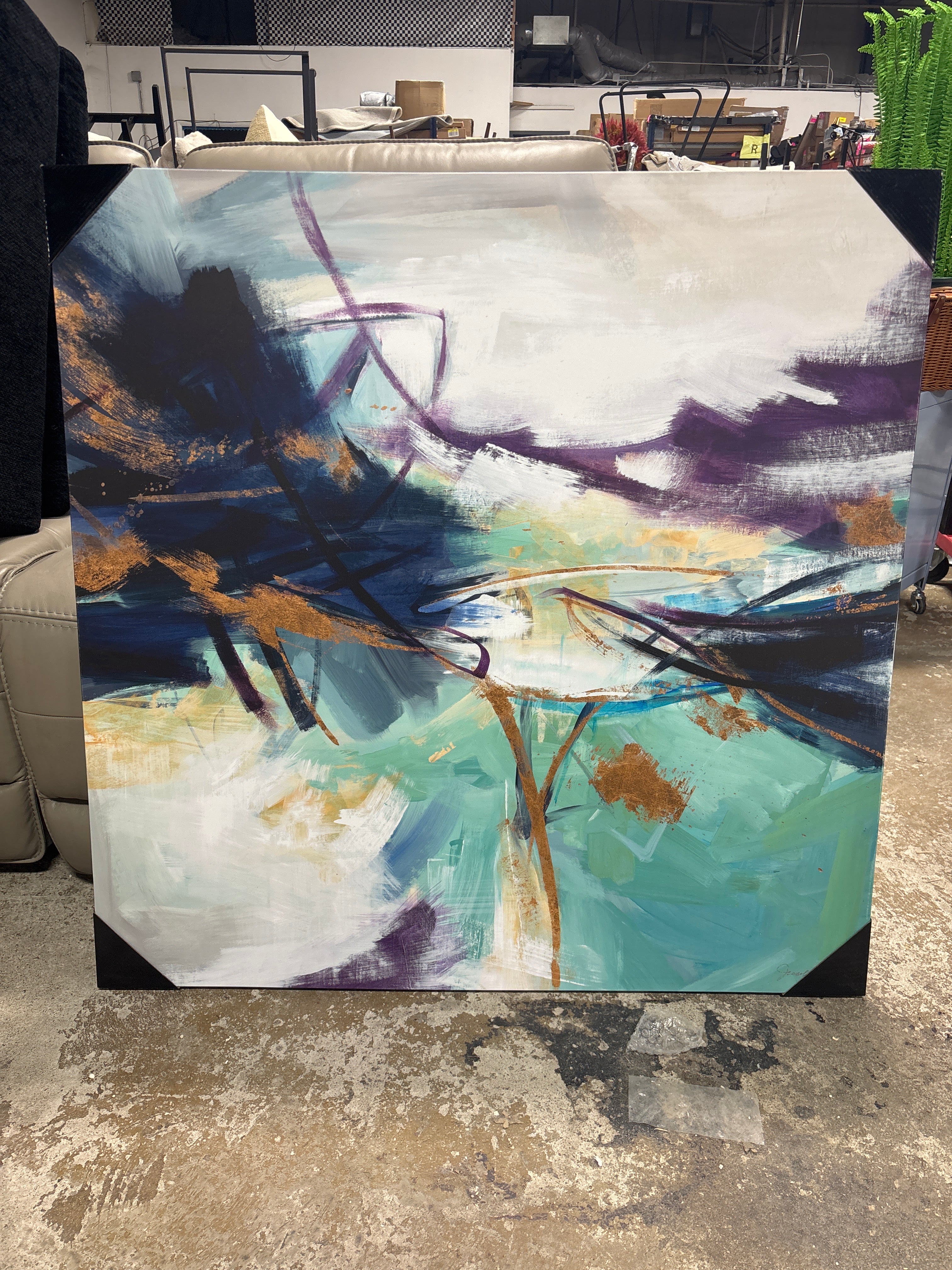 40x40 Gold Rush Wrapped Canvas SHOWROOM ITEM - Image 2