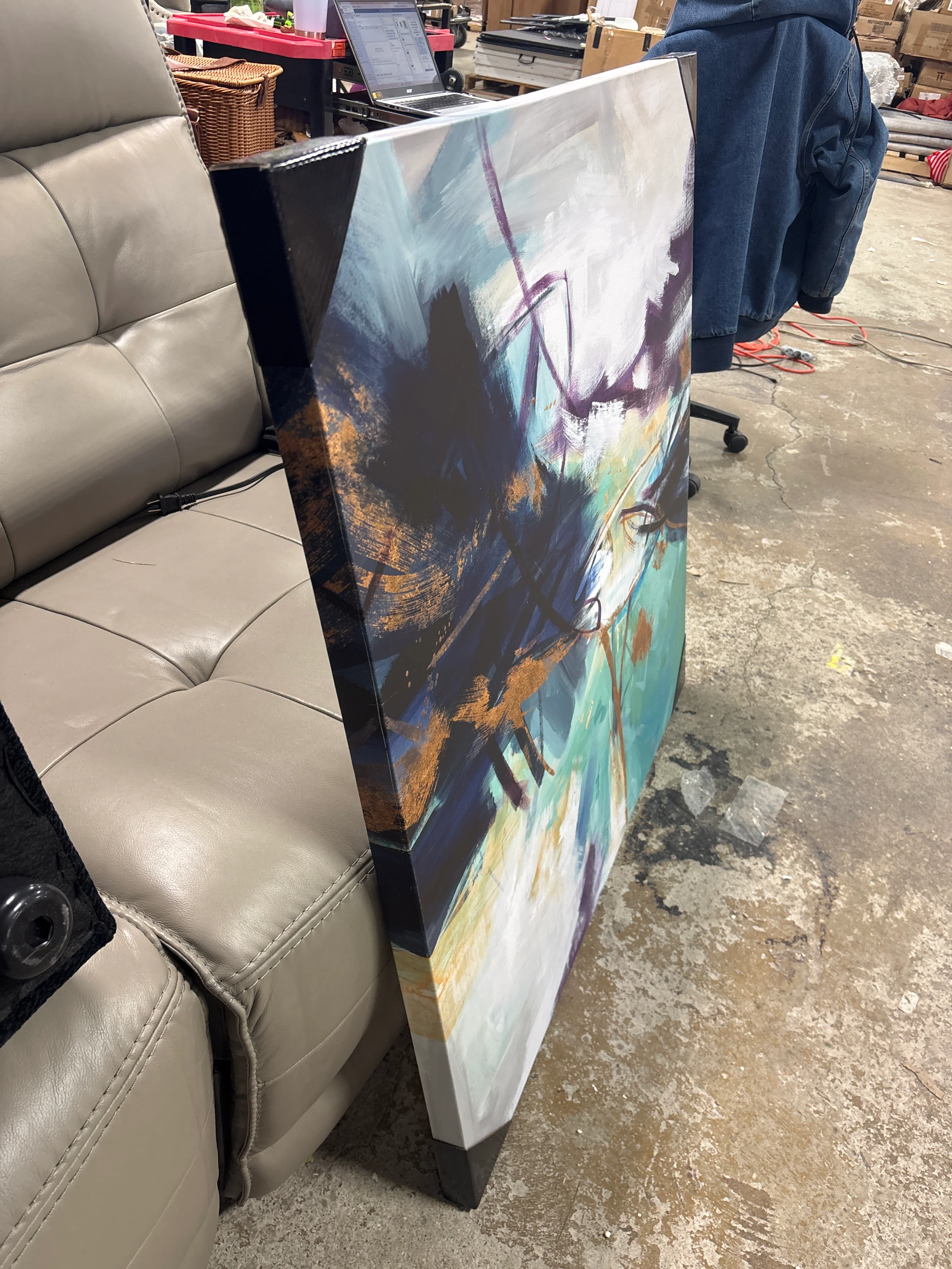 40x40 Gold Rush Wrapped Canvas SHOWROOM ITEM - Image 3