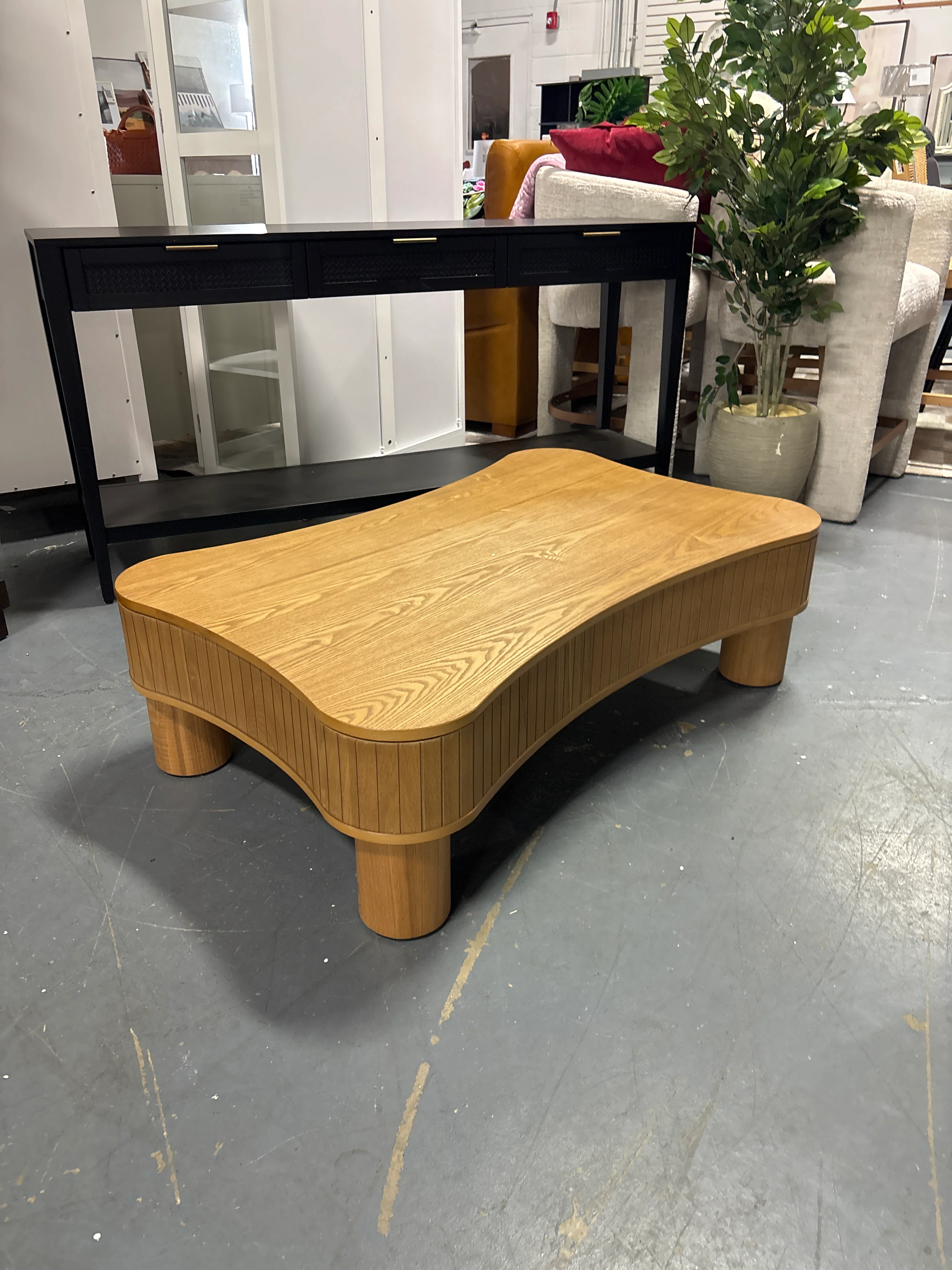 42.5" Modern Irregular Drum Coffee Table SHOWROOM ITEM - Image 2