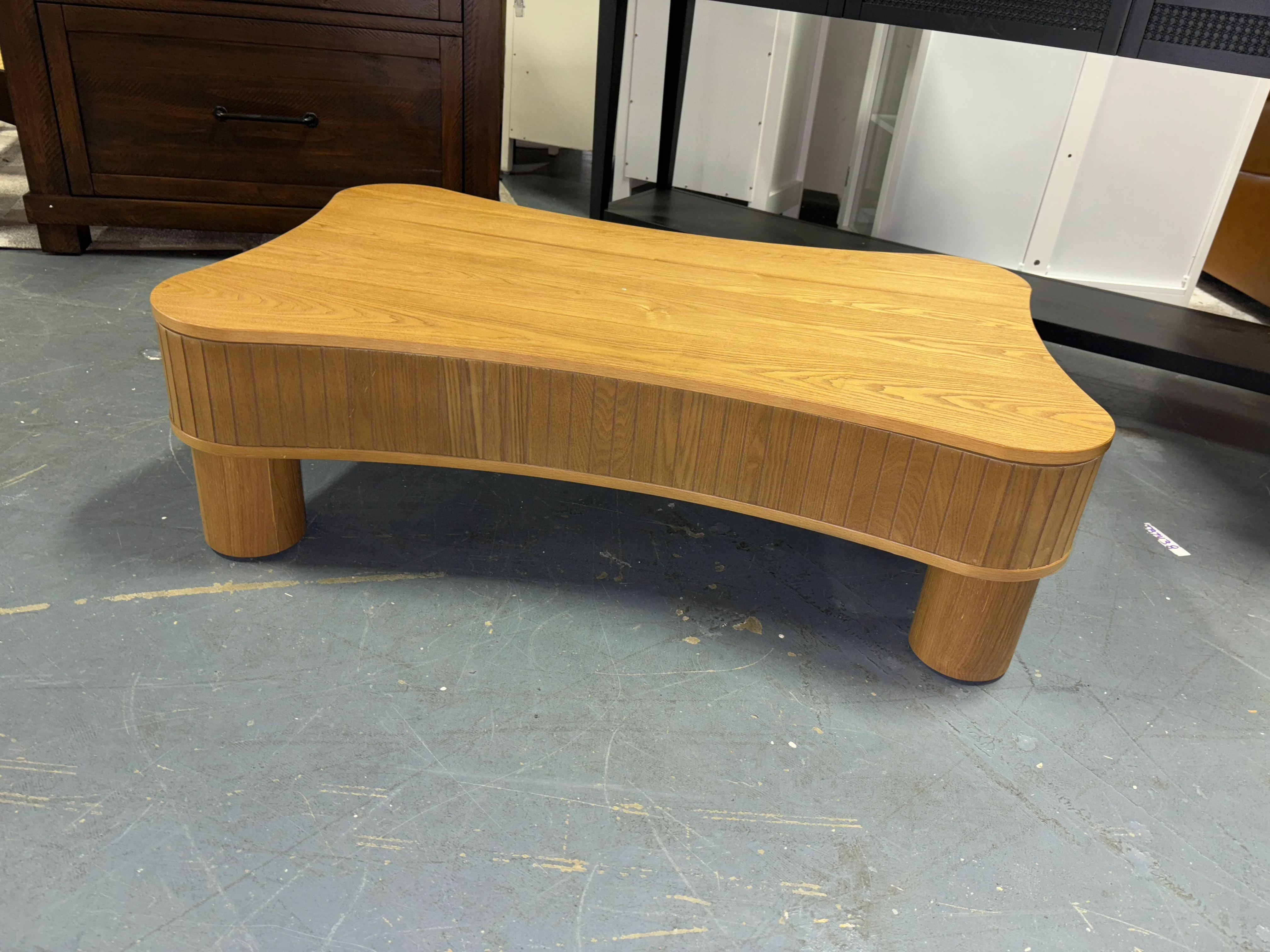 42.5" Modern Irregular Drum Coffee Table SHOWROOM ITEM - Image 3