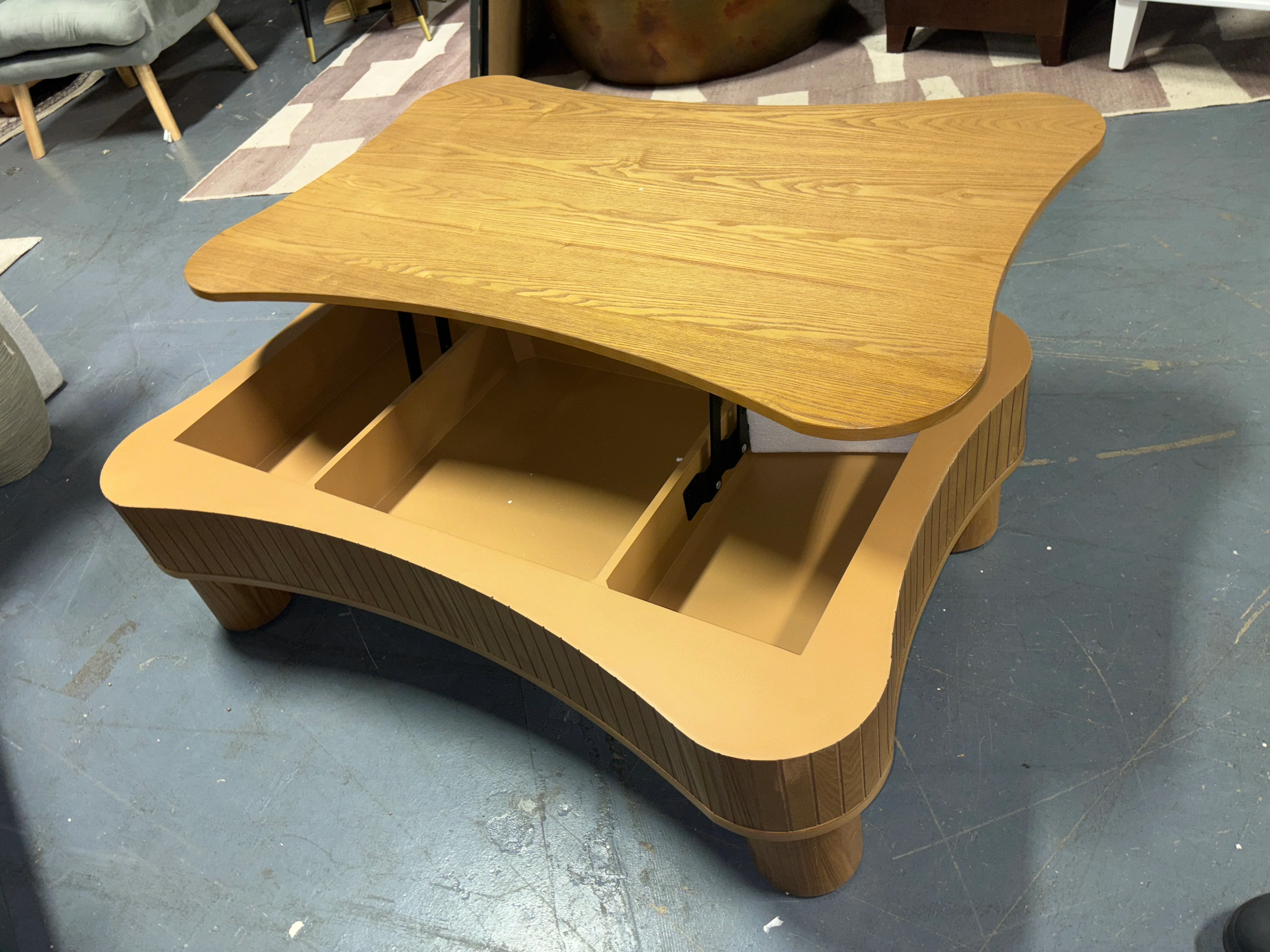 42.5" Modern Irregular Drum Coffee Table SHOWROOM ITEM - Image 4