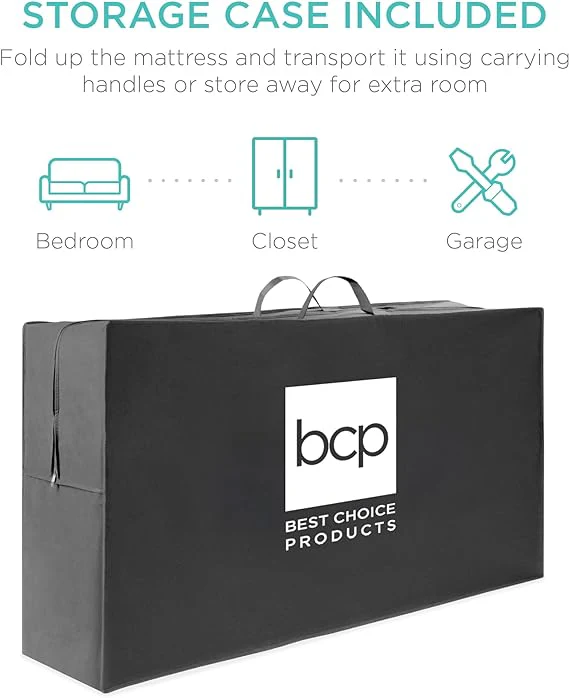Portable Twin XL Mattress, Onyx Black - Image 4