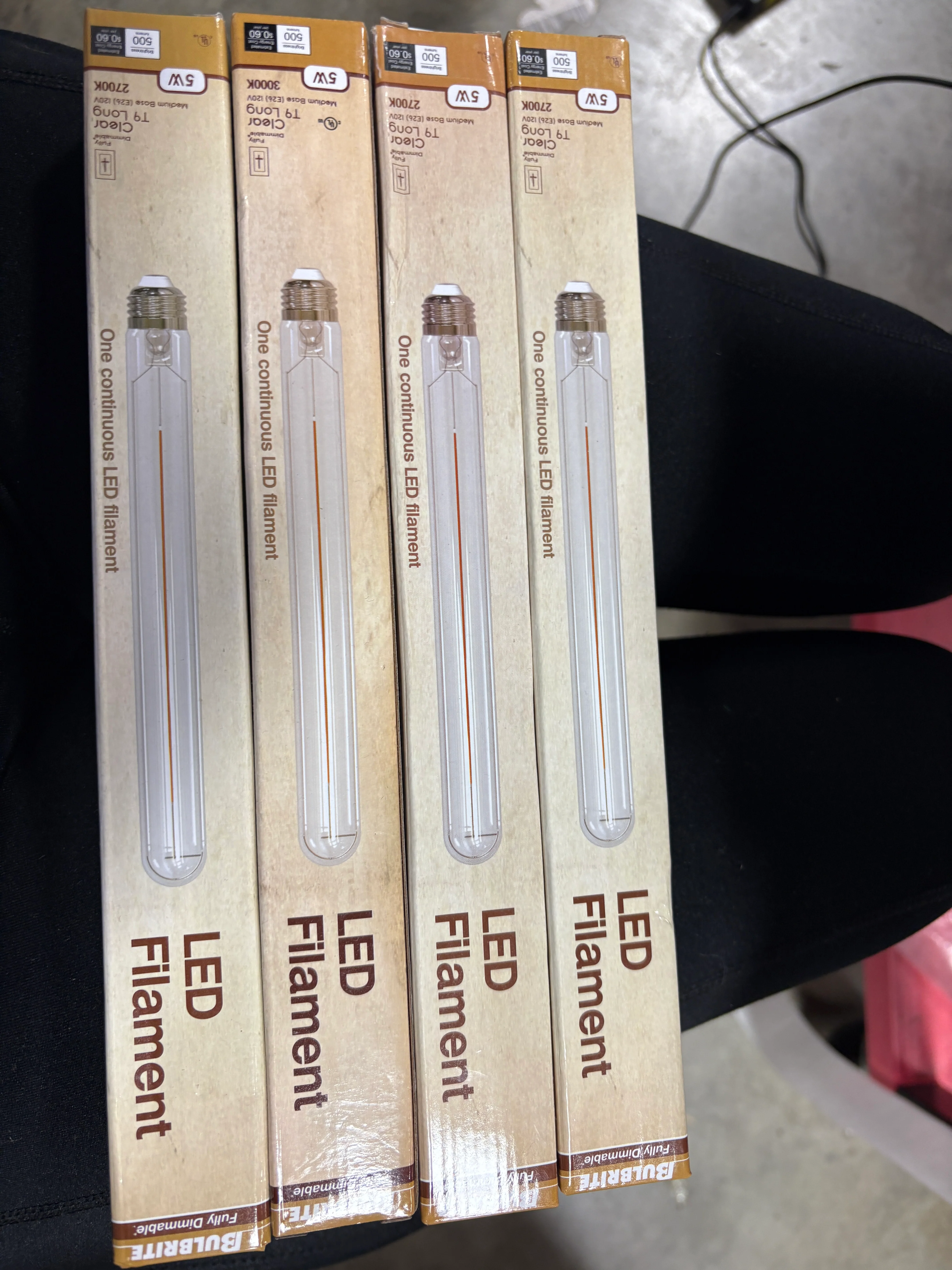 4pk Filament 5W LED Light Bulbs Clear: Dimmable, 100W Equivalent, Decorative A19, E26 Base - Image 6