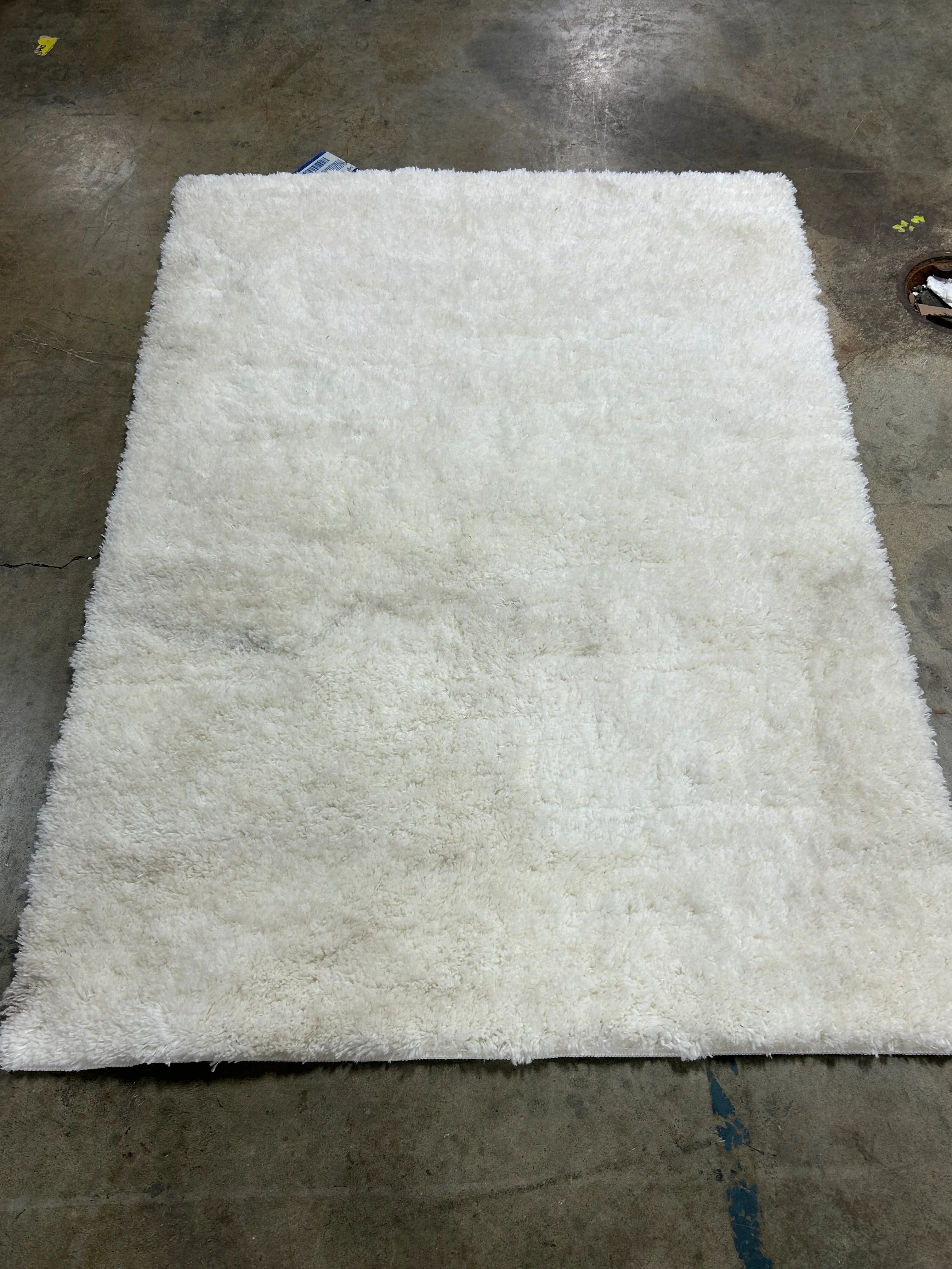 Washable Plush Shag Accent Rug Cream 4'x5'6" - Image 4