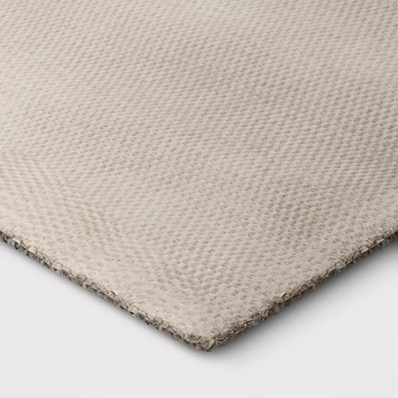 Gingham Washable Area Rug Heathered Gray/Ivory 4'x6' - Image 2