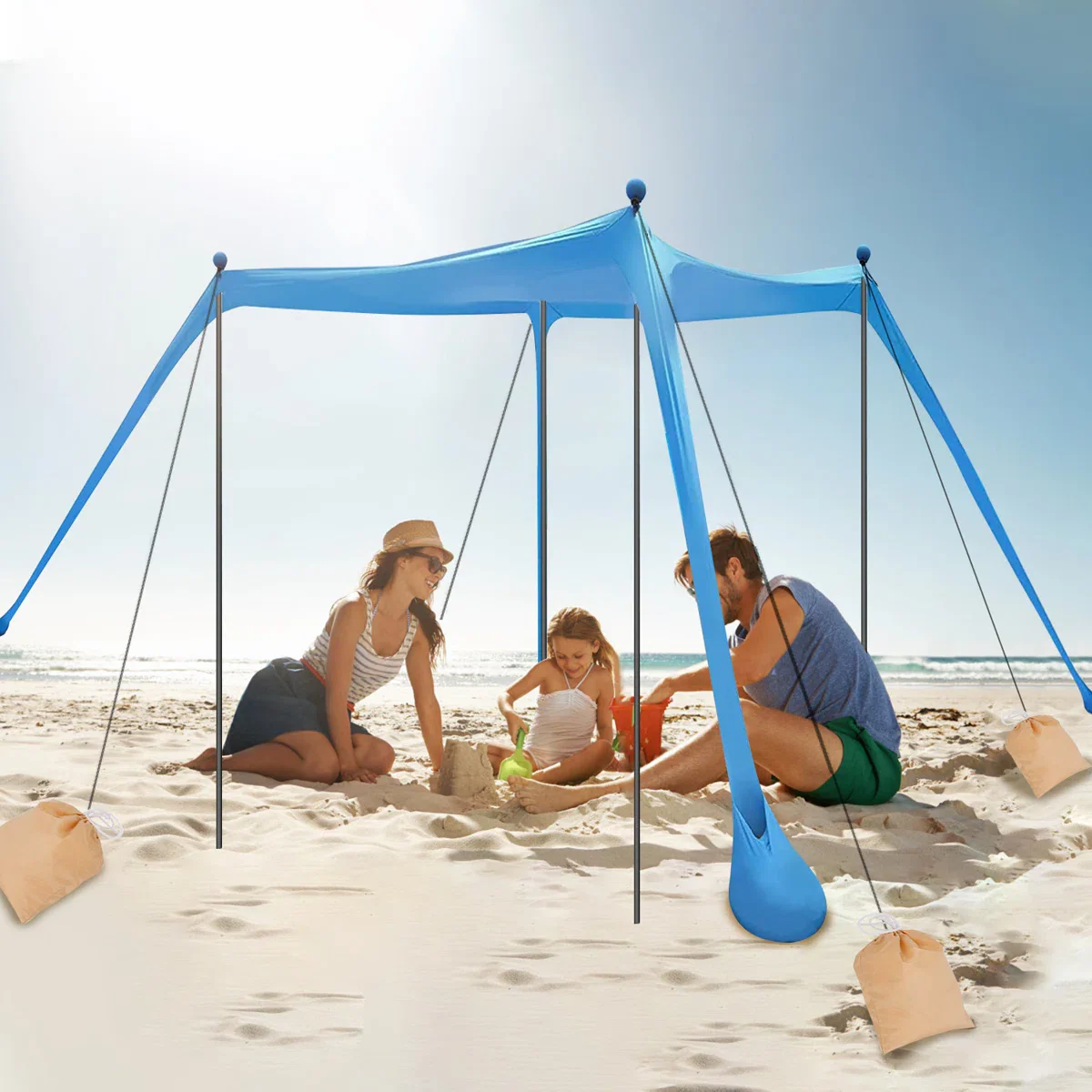 5-8 Person Beach Tent with Carry Bag - Image 5