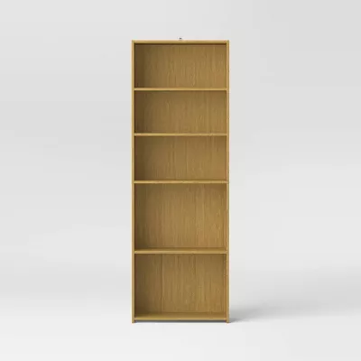 5 Shelf Bookcase Natural - Image 3
