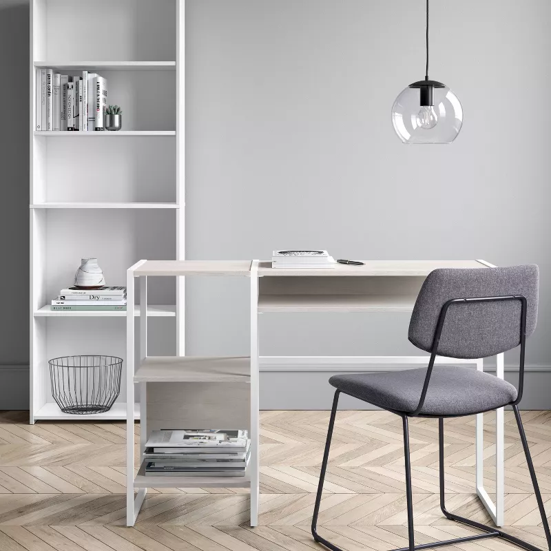 5 Shelf Bookcase White, - Image 4