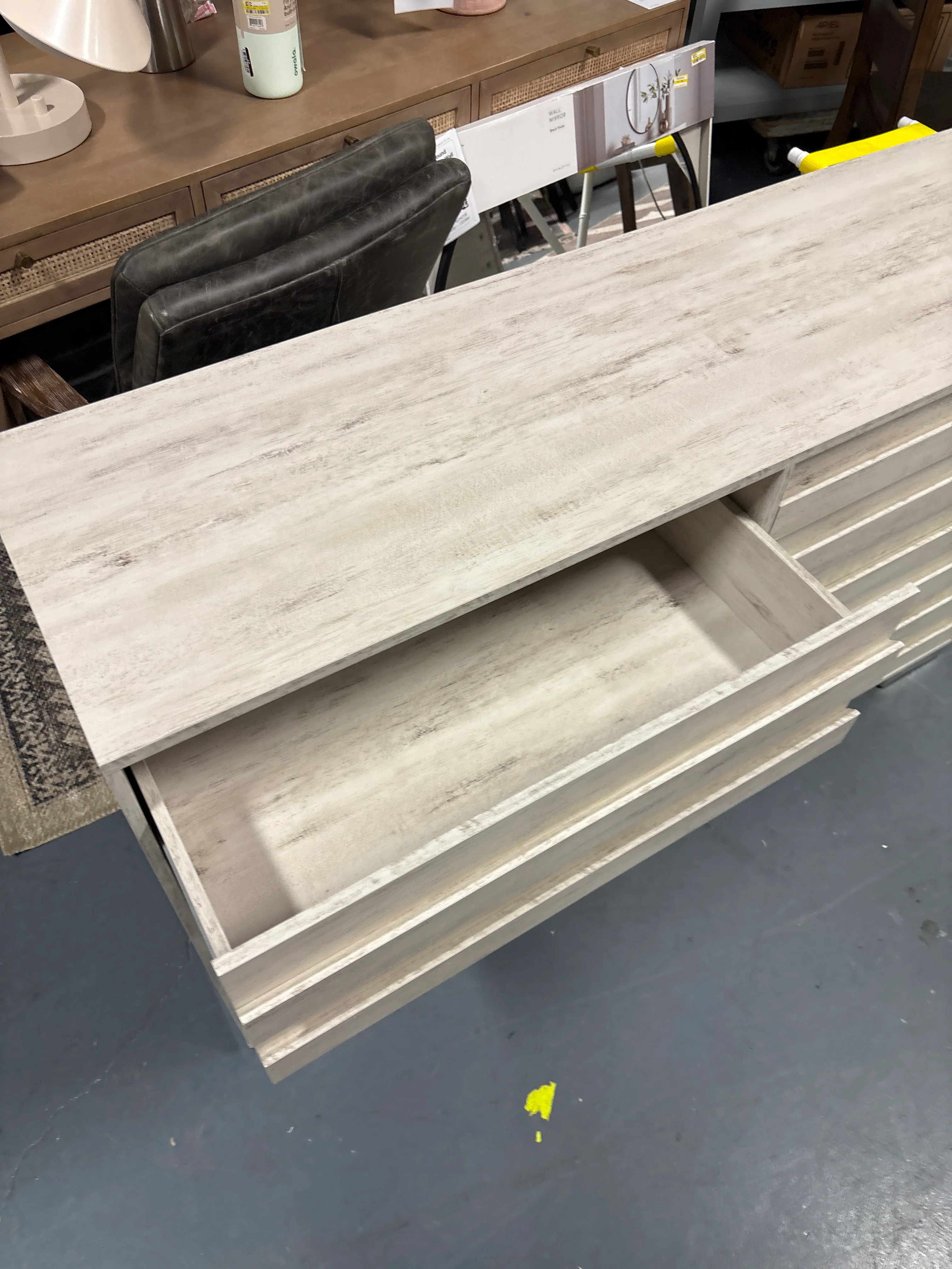 54" Wide Chest Of Drawers - Distressed White SHOWROOM ITEM - Image 3